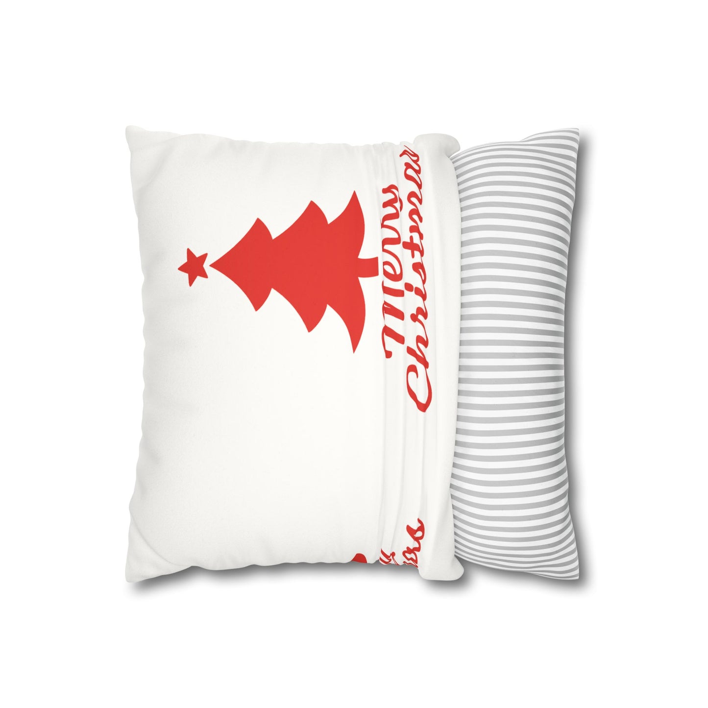 Merry Christmas Faux Suede Pillowcase