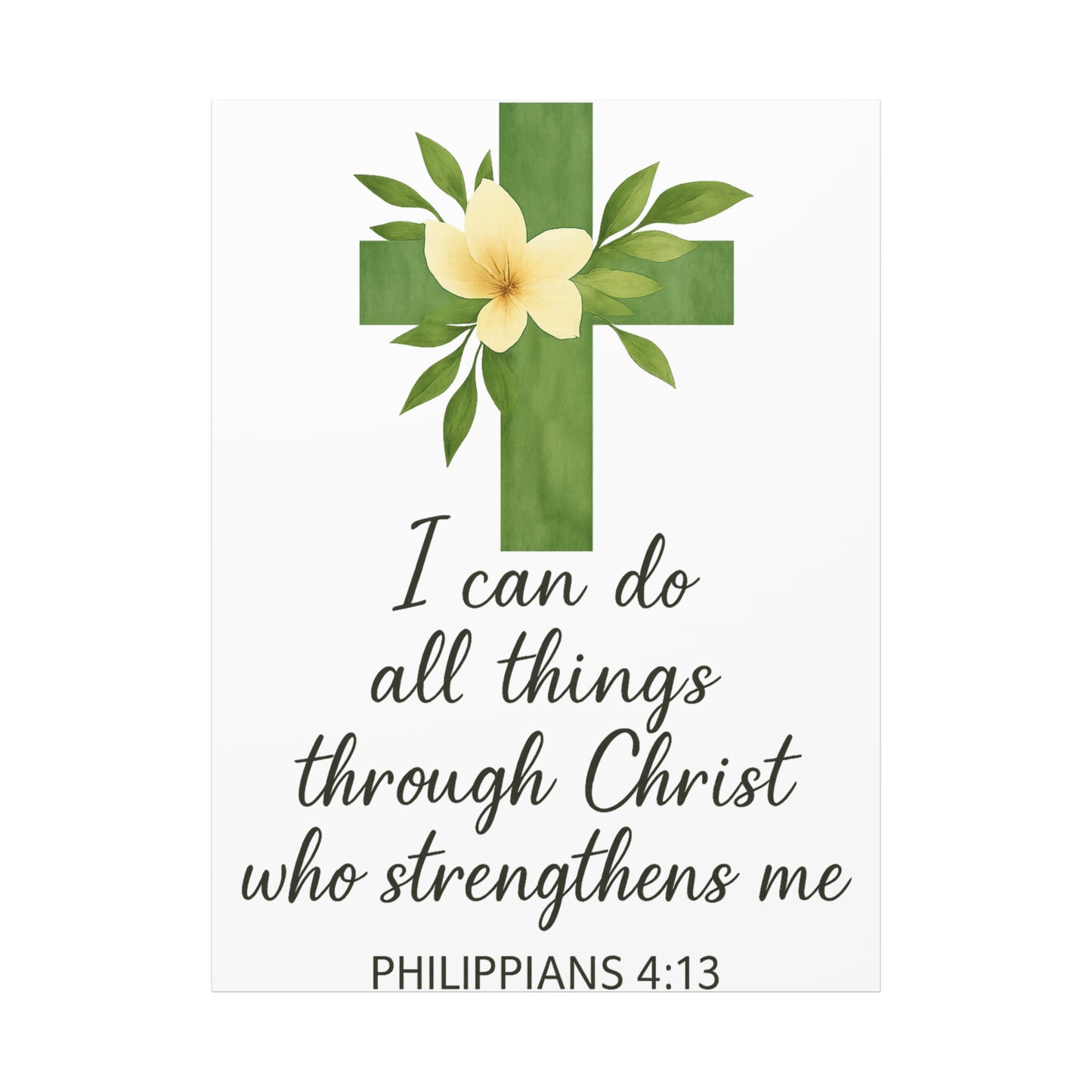 Philippians 4:13 Wall Art | Christian Scripture Home Decor