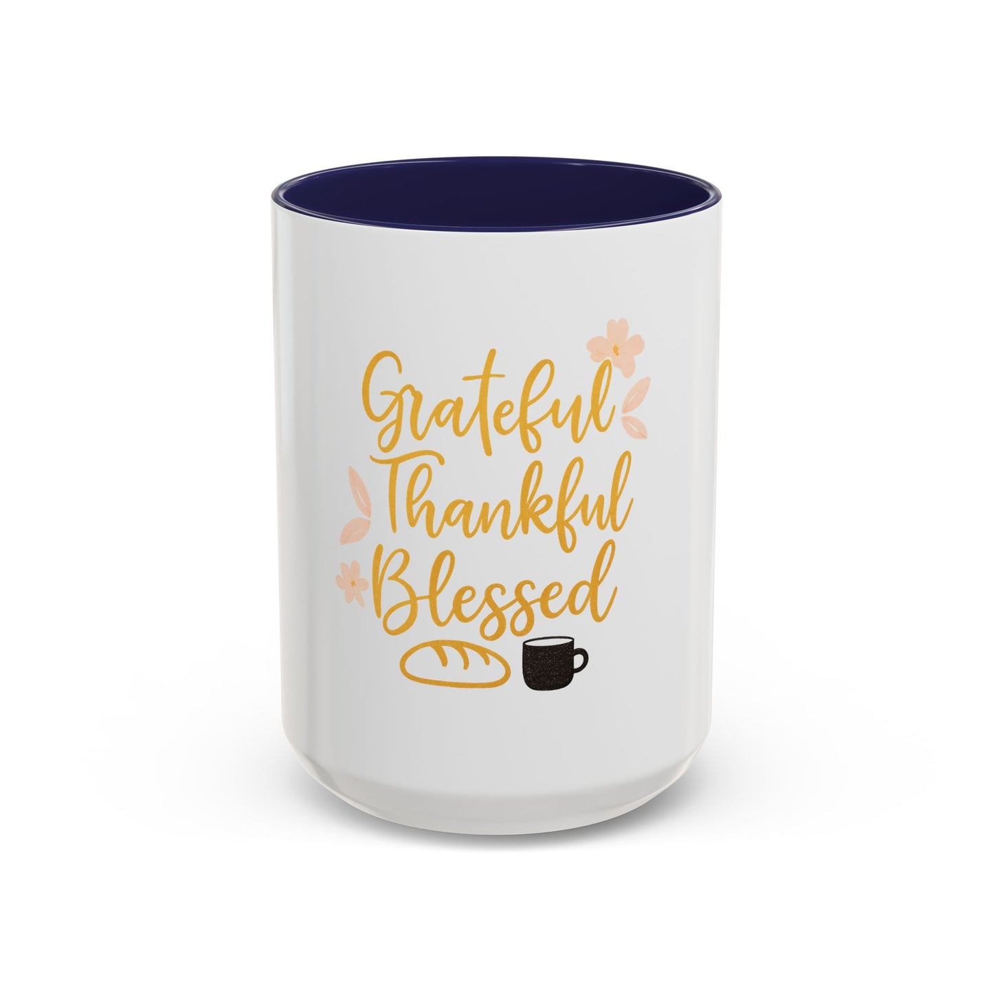 Grateful Thankful Blessed Mug | Coffee Mug for Inspirational Gifts, Office Decor, Housewarming Gift, Motivational Drinkware
