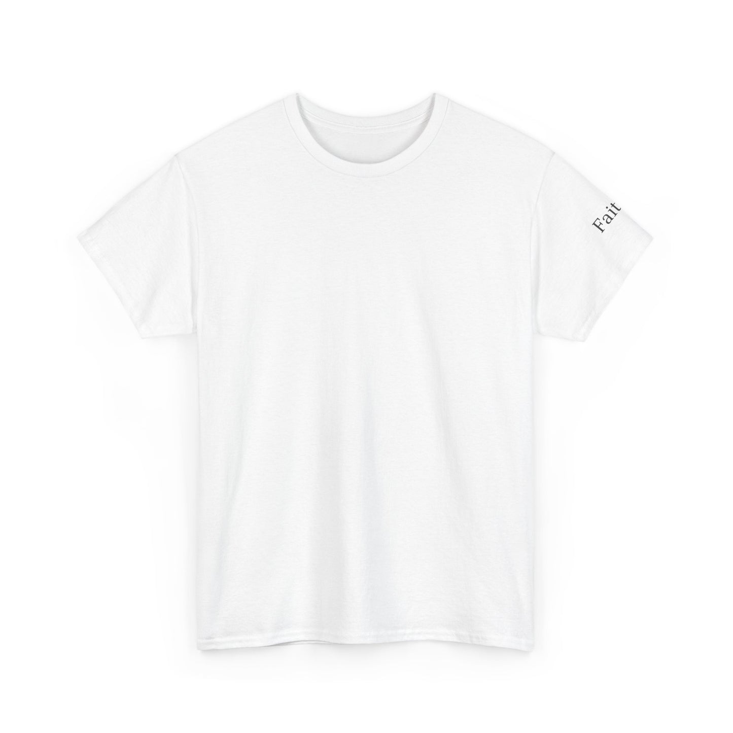 Faith Christian Heavy Cotton Tee with Cross Symbol – Unisex Inspirational T-Shirt