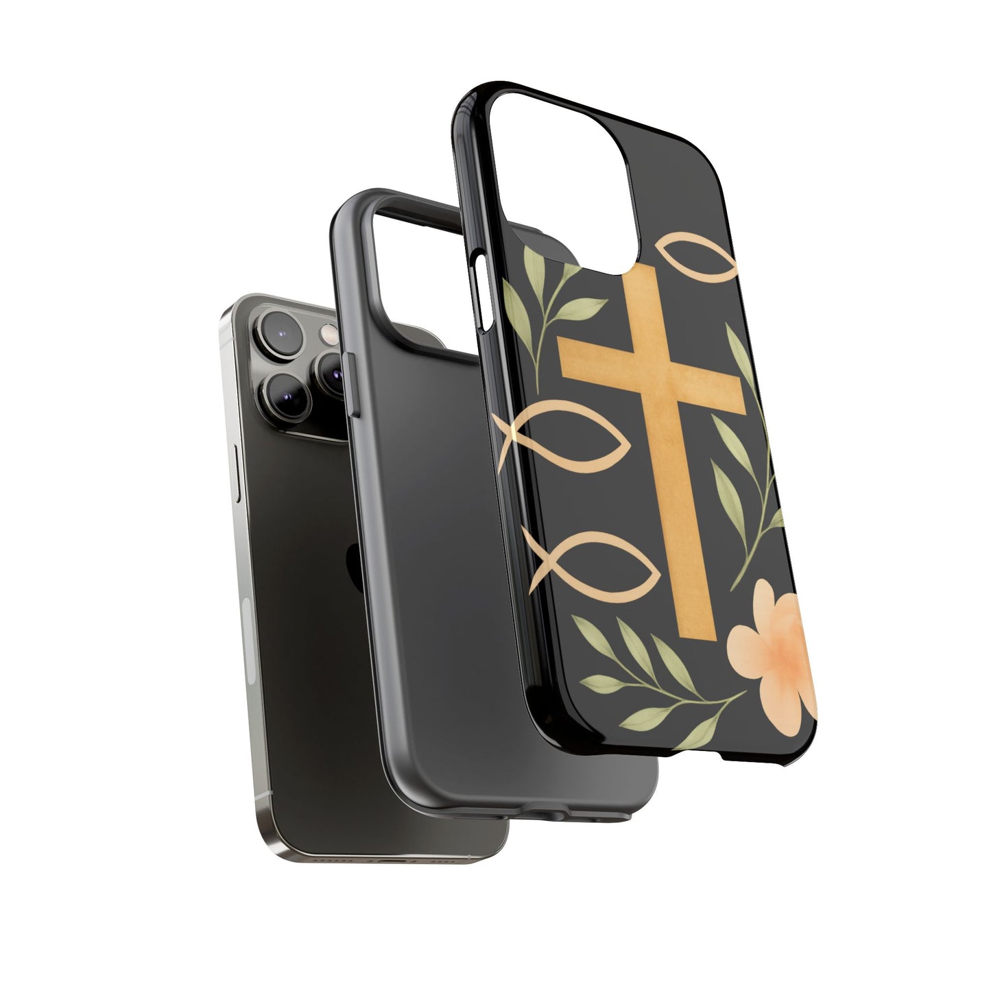 Christian Faith Phone Case with Floral Design