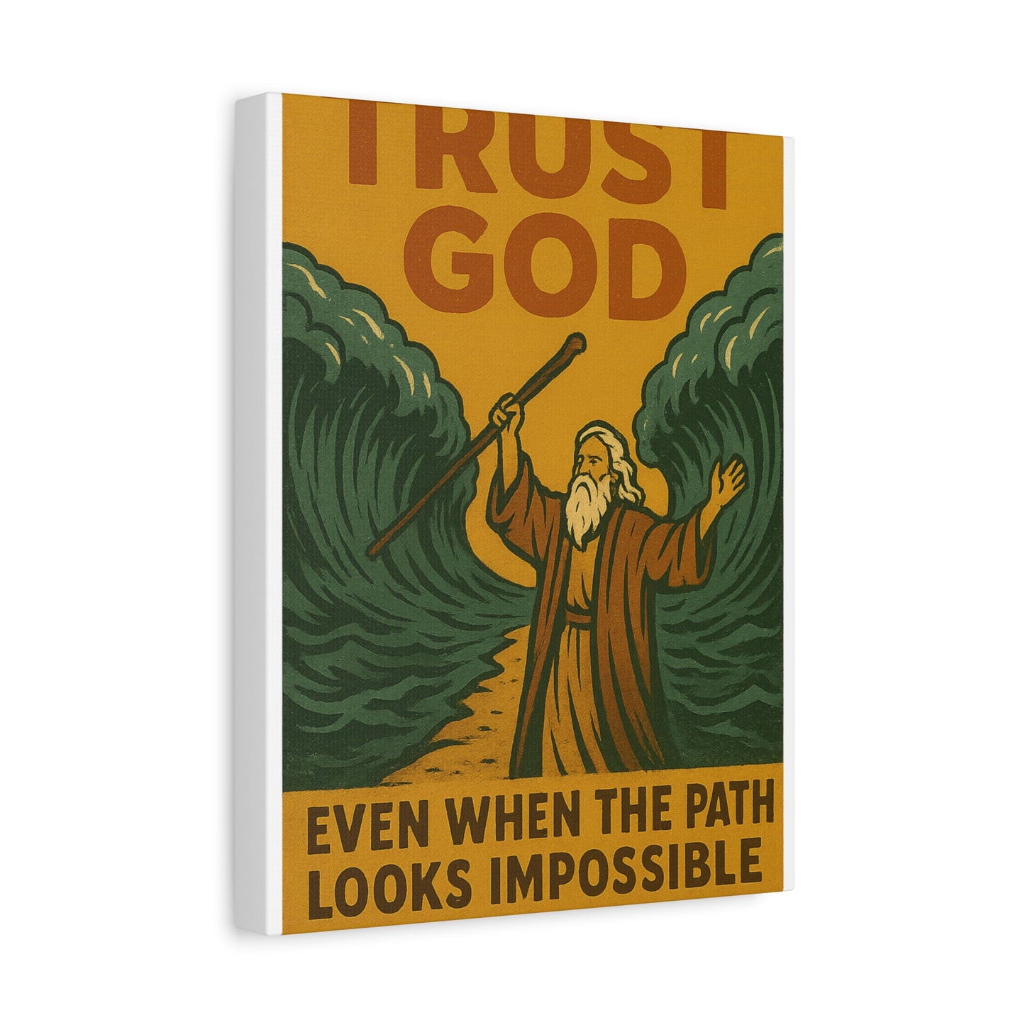 Moses and the Red Sea Wall Art | Faith-Inspired Christian Home Decor.