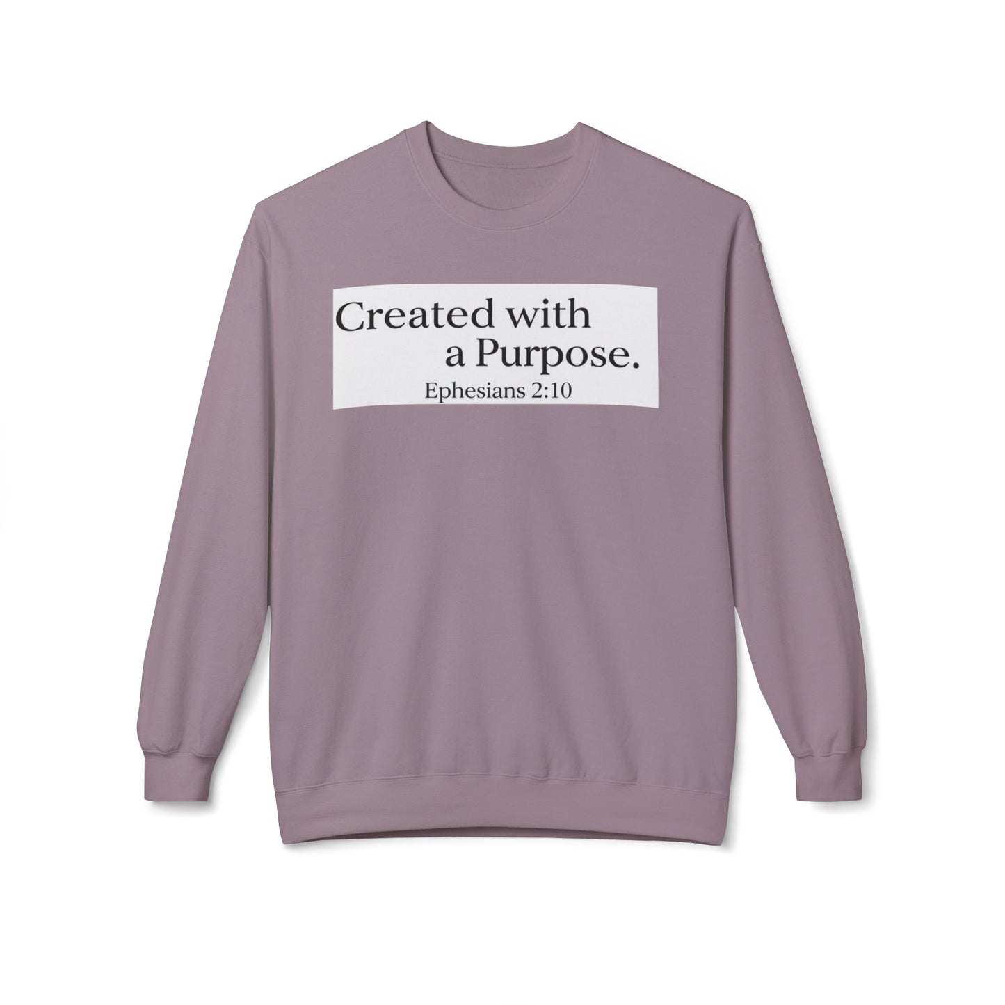 Unisex Inspirational Sweatshirt - Created with a Purpose, Ephesians 2:10, Cozy Gift for Faith Lovers, Casual Wear, Christian Apparel, [...]