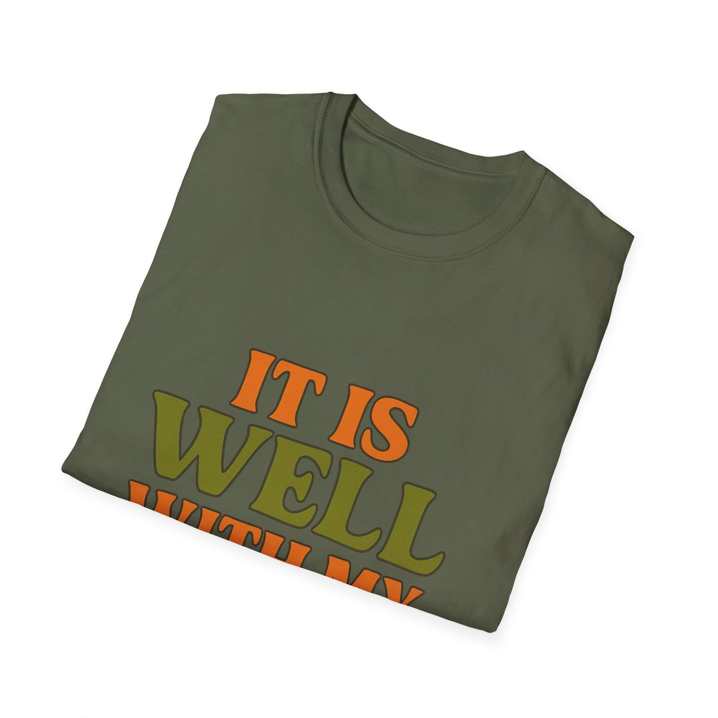 It Is Well With My Soul Christian T-Shirt – Softstyle Faith Tee for Women & Men.
