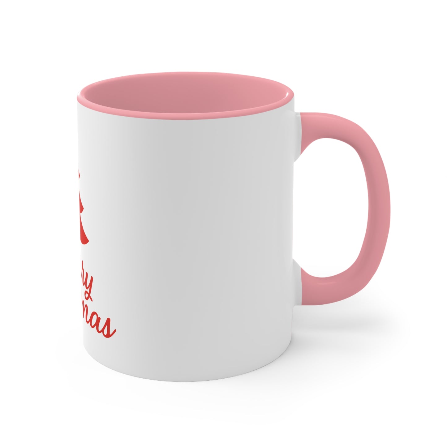 Merry Christmas Accent Mug - Festive Holiday Coffee Cup