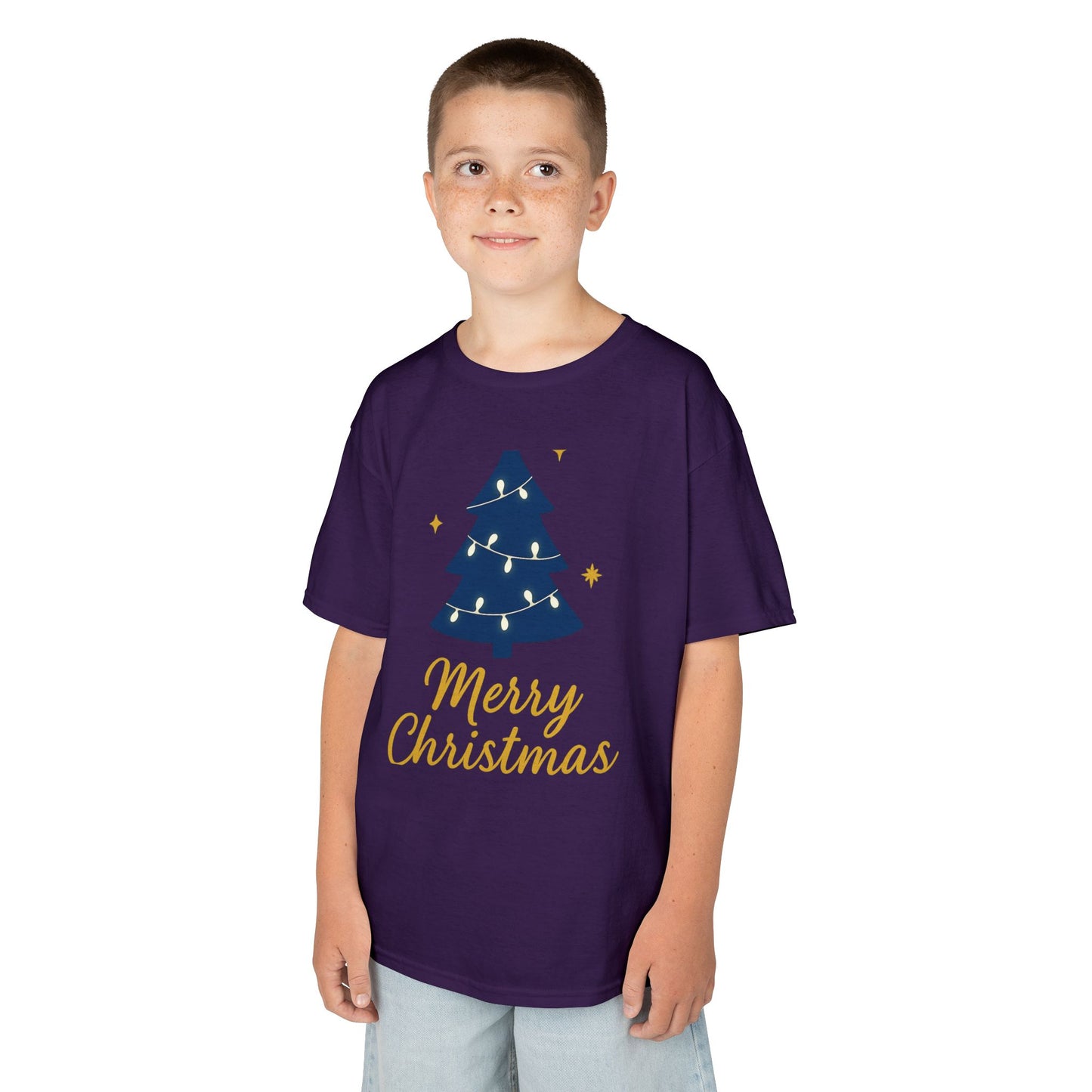Merry Christmas Kids Heavy Cotton Tee – Christian Holiday Shirt for Children