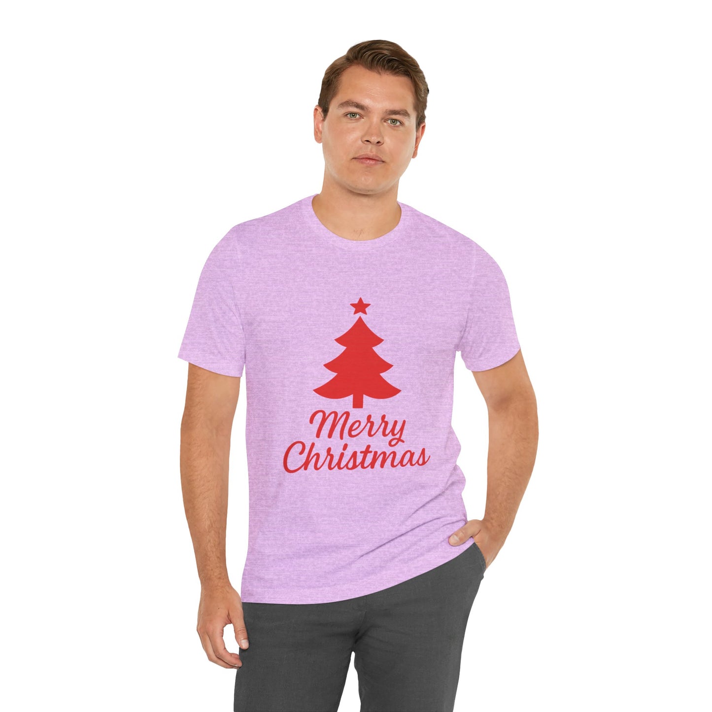Merry Christmas Unisex Heavy Cotton Tee – Faith-Inspired Holiday Shirt
