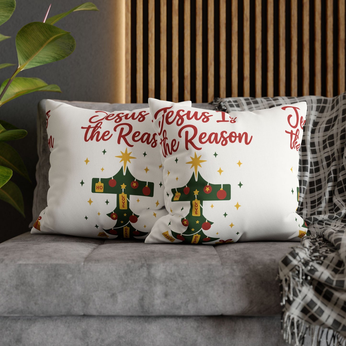 Christmas Decorative Pillowcase - Jesus Is the Reason
