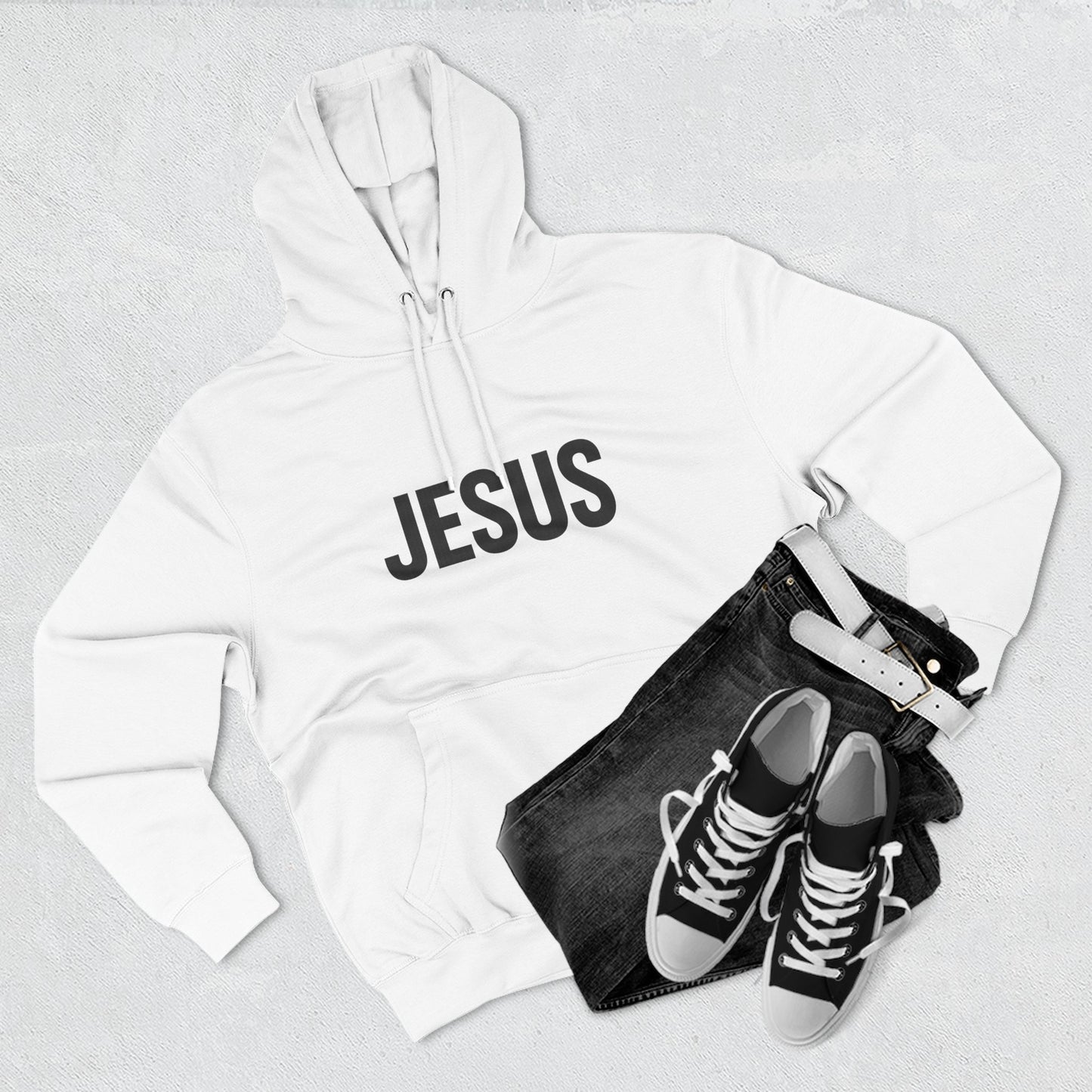 JESUS Unisex Hoodie – Bold Christian Statement Sweatshirt | Faithwear for Everyday Comfort