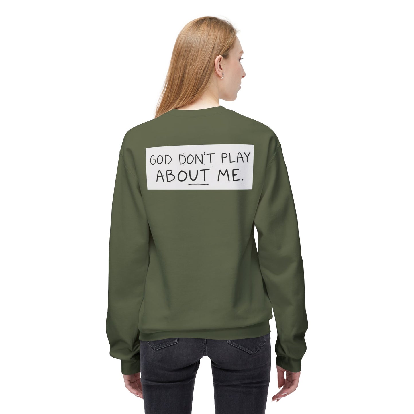 Unisex Fleece Sweatshirt - 'God Don't Play About Me' - Cozy Gift for Friends, Casual Wear, Birthday, Faithful Fashion