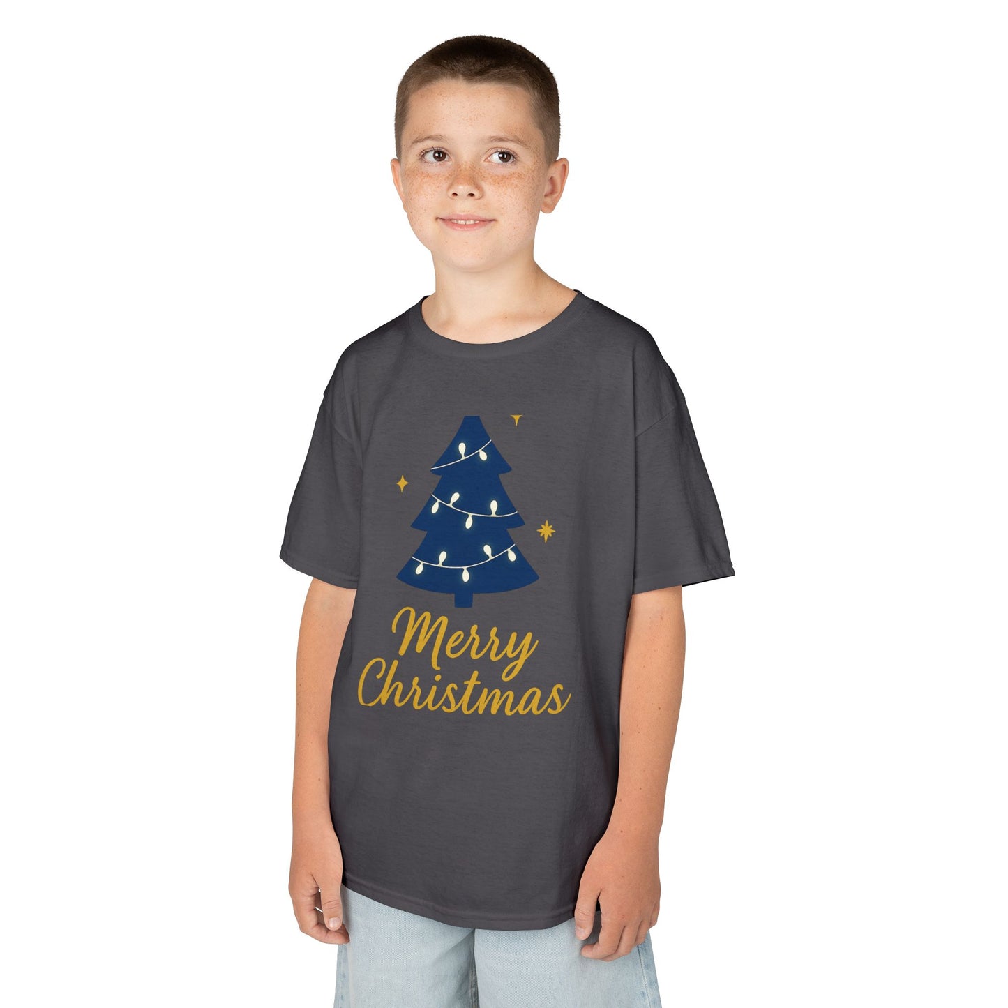 Merry Christmas Kids Heavy Cotton Tee – Christian Holiday Shirt for Children