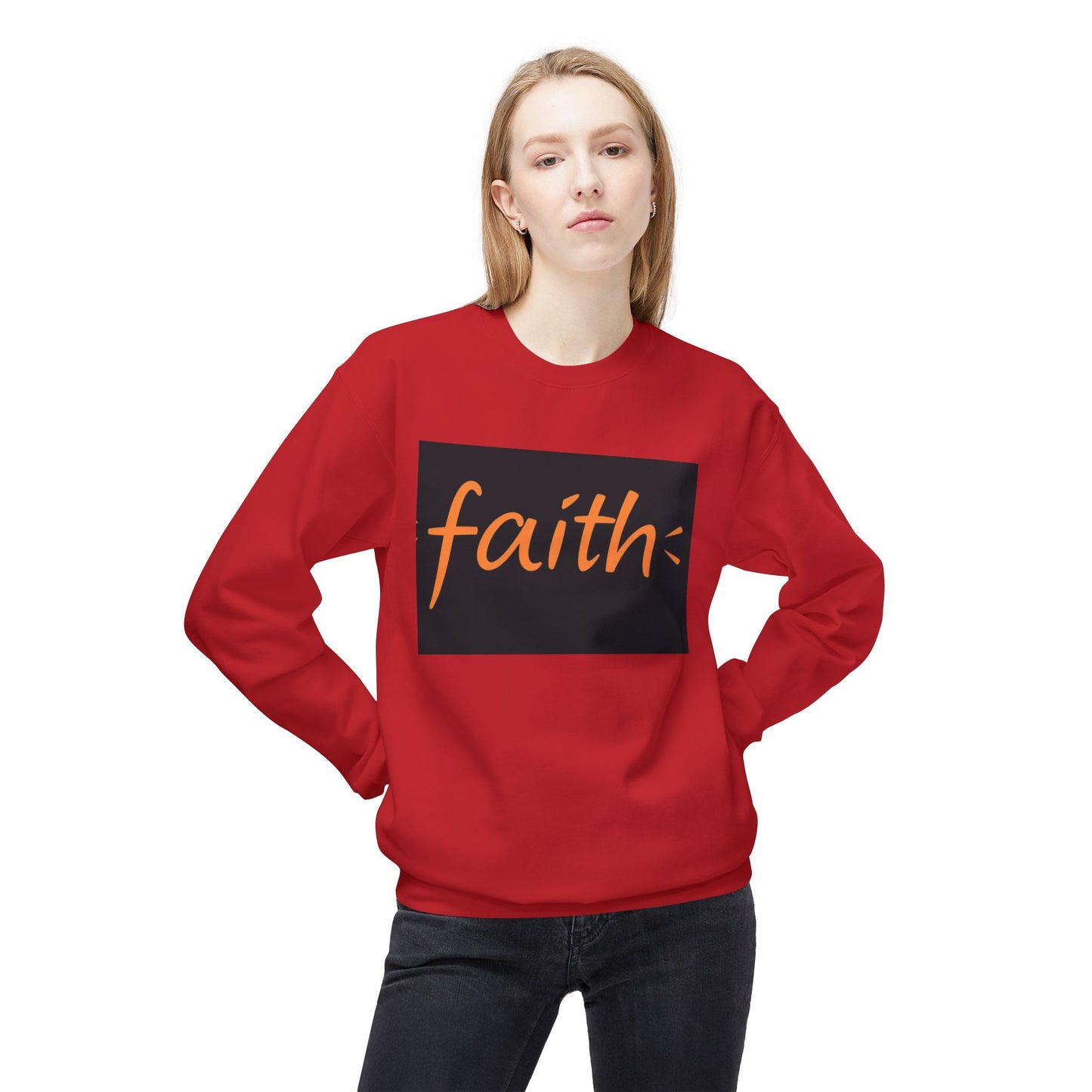 Faith Crewneck Sweatshirt, Cozy Unisex Fleece, Inspirational Gift, Everyday Comfort Wear, Fall Fashion, Spiritual Apparel