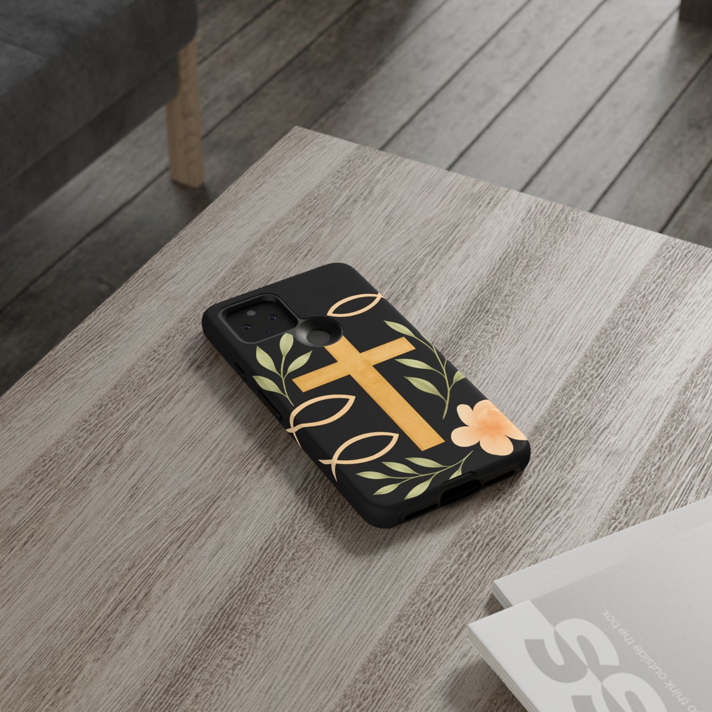 Christian Faith Phone Case with Floral Design
