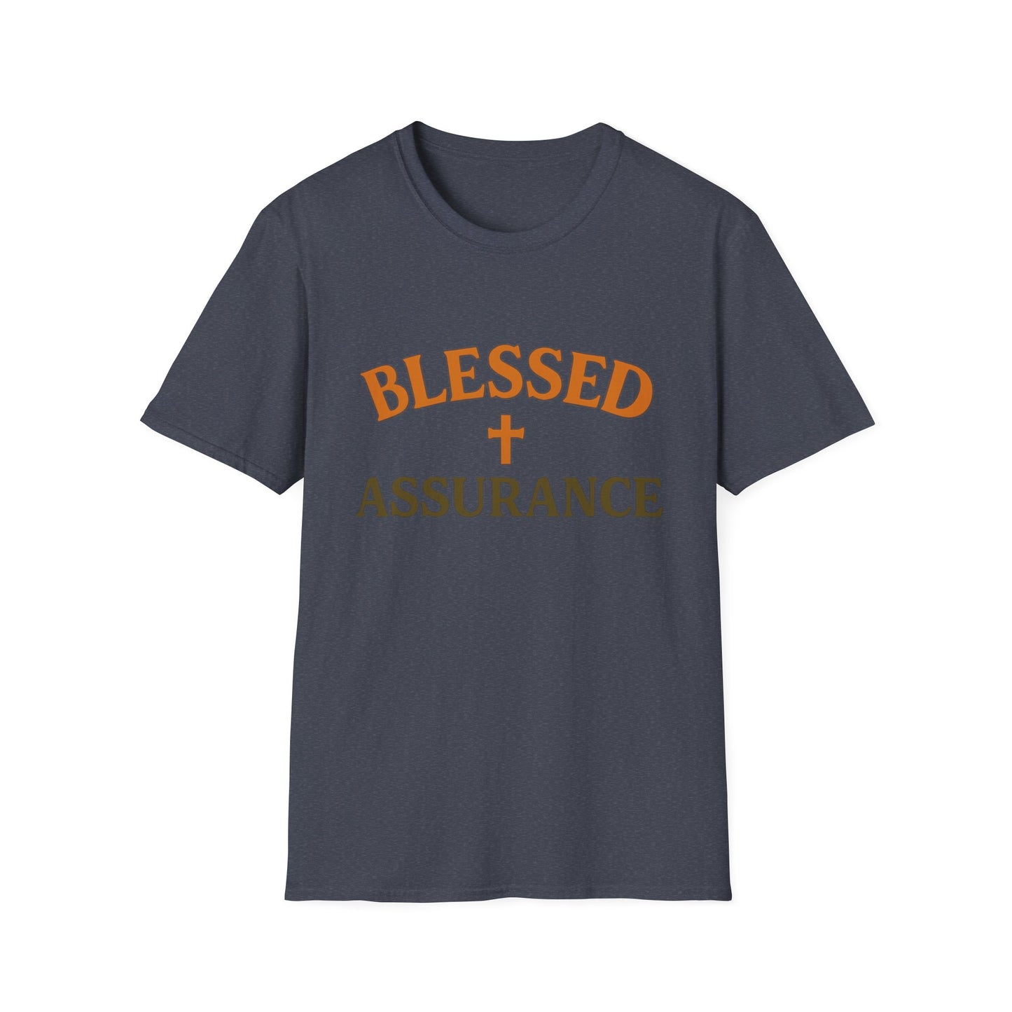 Blessed Assurance Christian T-Shirt – Softstyle Hymn-Inspired Faith Tee for Women & Men.