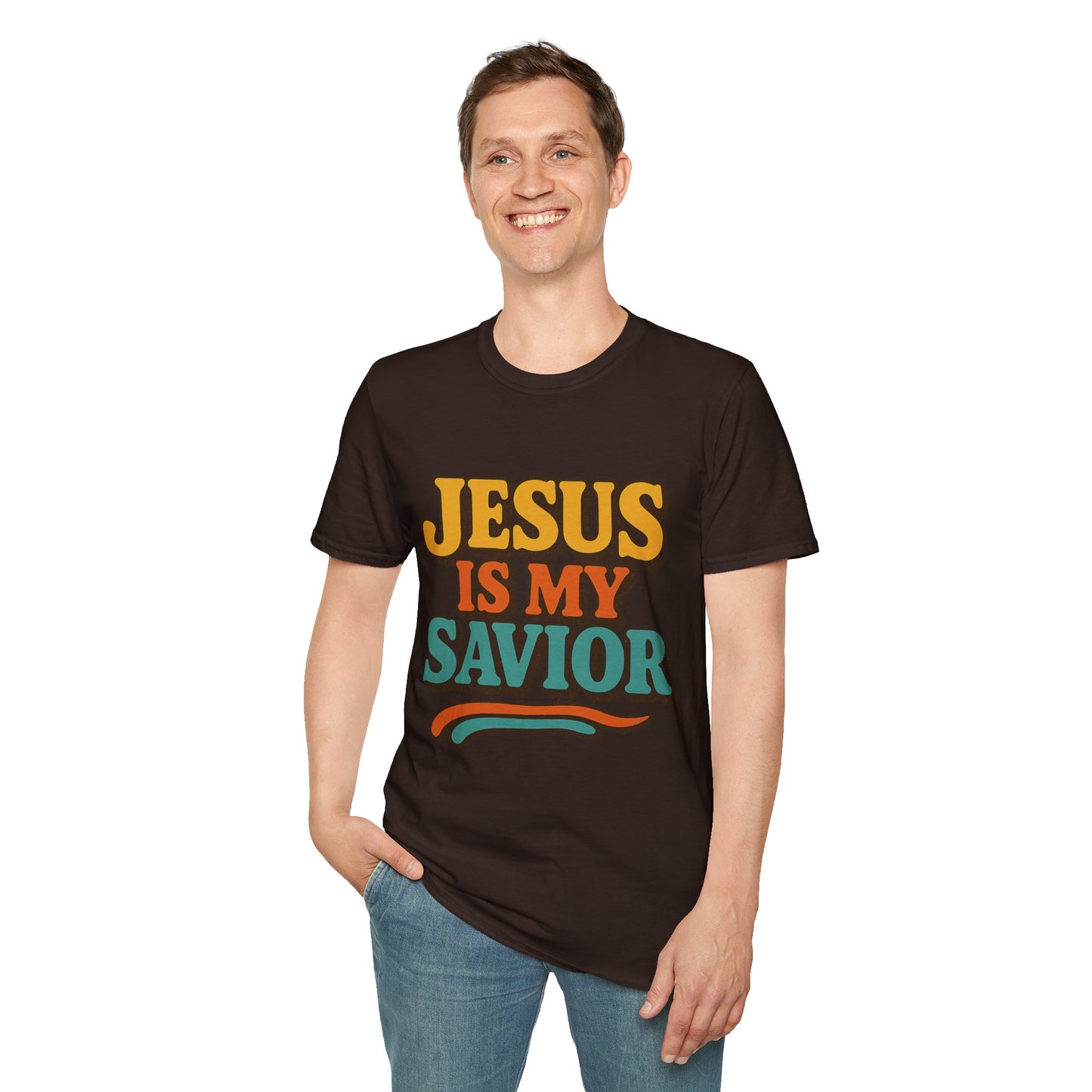 Jesus Is My Saviour Softstyle Christian Tee | Faith T-Shirt for Men & Women.