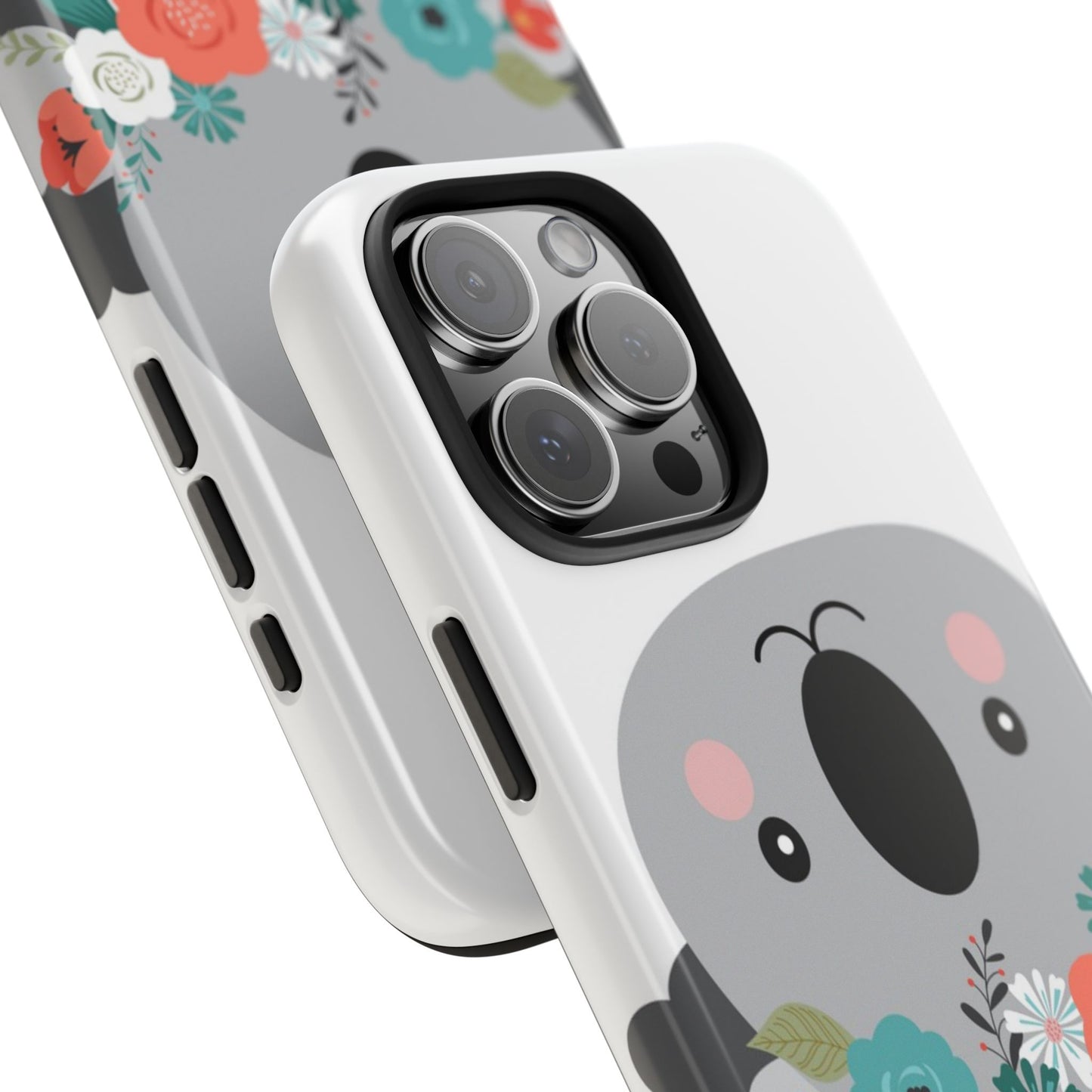 Cute Koala Floral Tough Phone Cases, Smartphone Protection, Nature Lover Gift, Animal Design, Koala Phone Cover