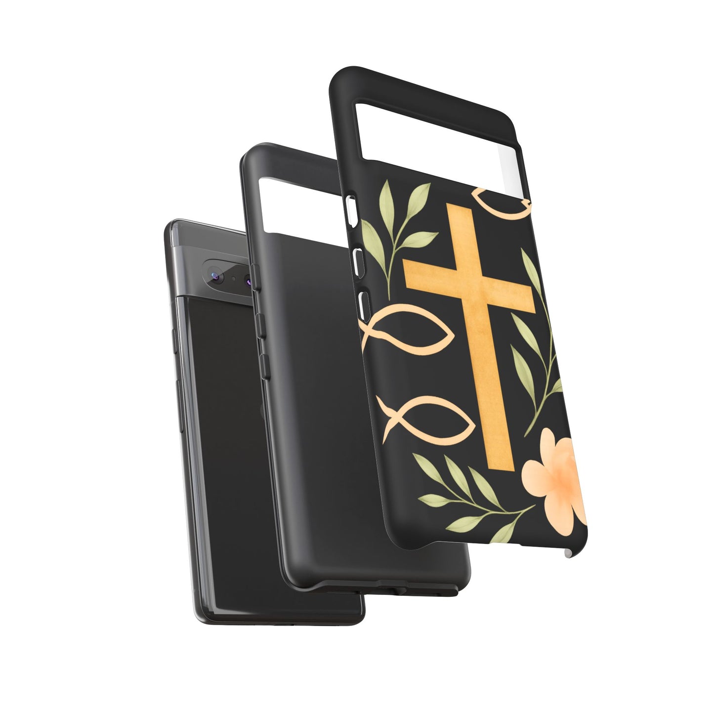 Christian Faith Phone Case with Floral Design