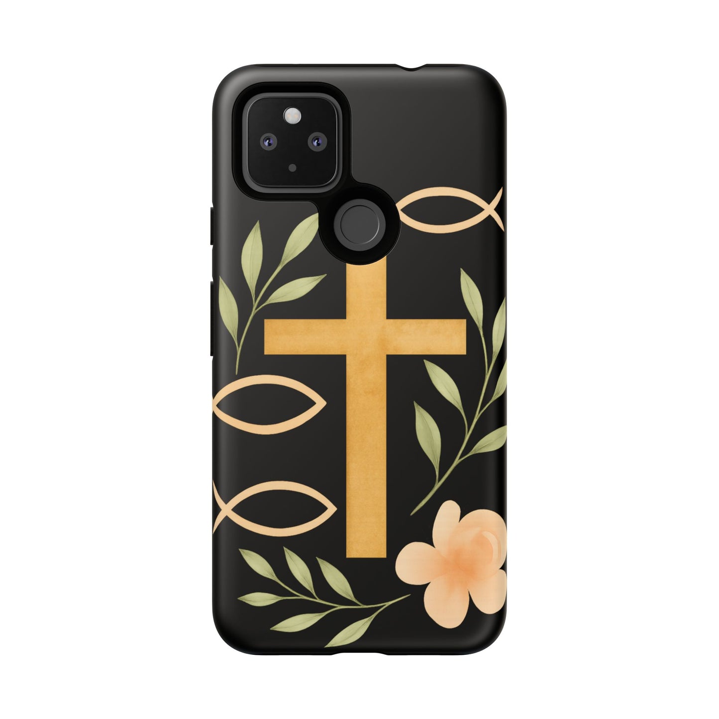 Christian Faith Phone Case with Floral Design