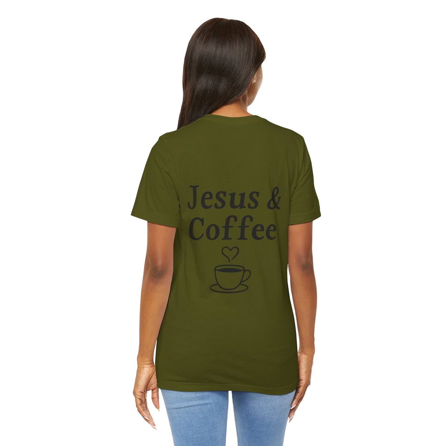 Jesus & Coffee Unisex T-Shirt | Short Sleeve Jersey Tee | Faith