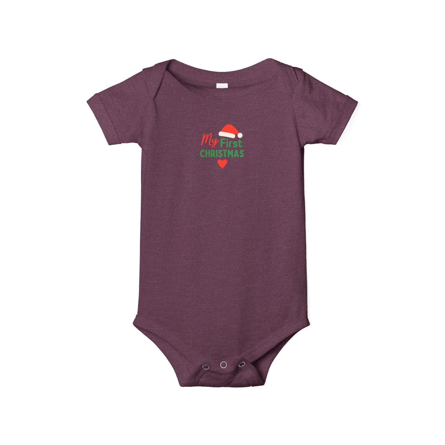 Baby’s First Christmas | Christian Infant Jersey One Piece – Soft & Festive Holiday Bodysuit