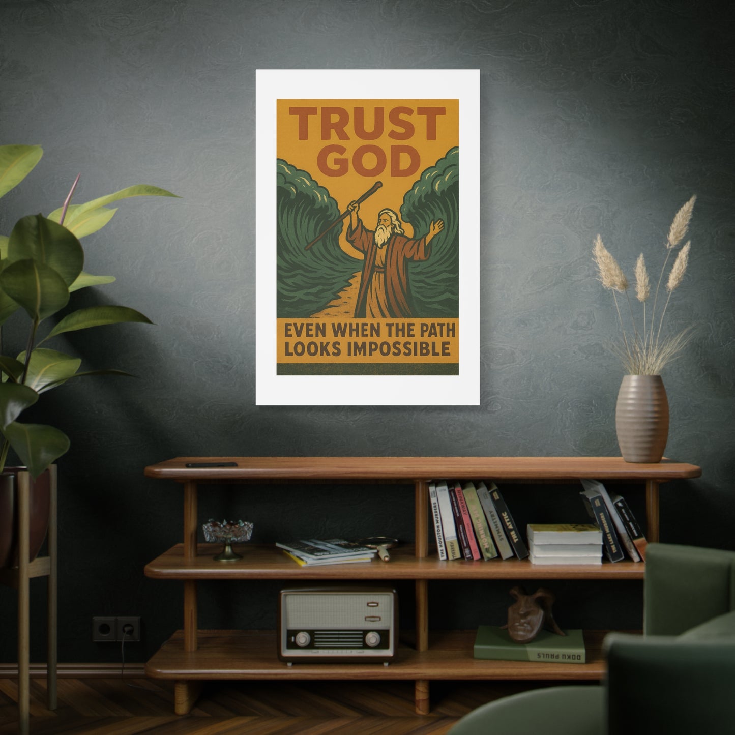 Moses and the Red Sea Wall Art | Faith-Inspired Christian Home Decor.