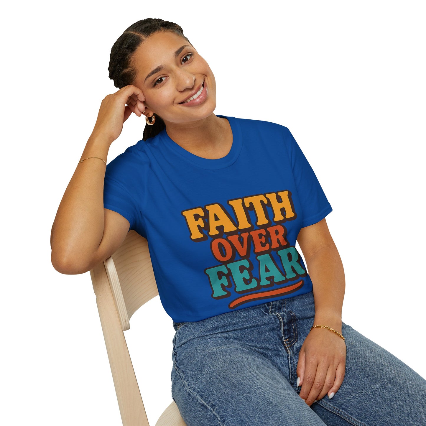 Faith Over Fear Christian T-Shirt – Softstyle Unisex Inspirational Tee for Women & Men.