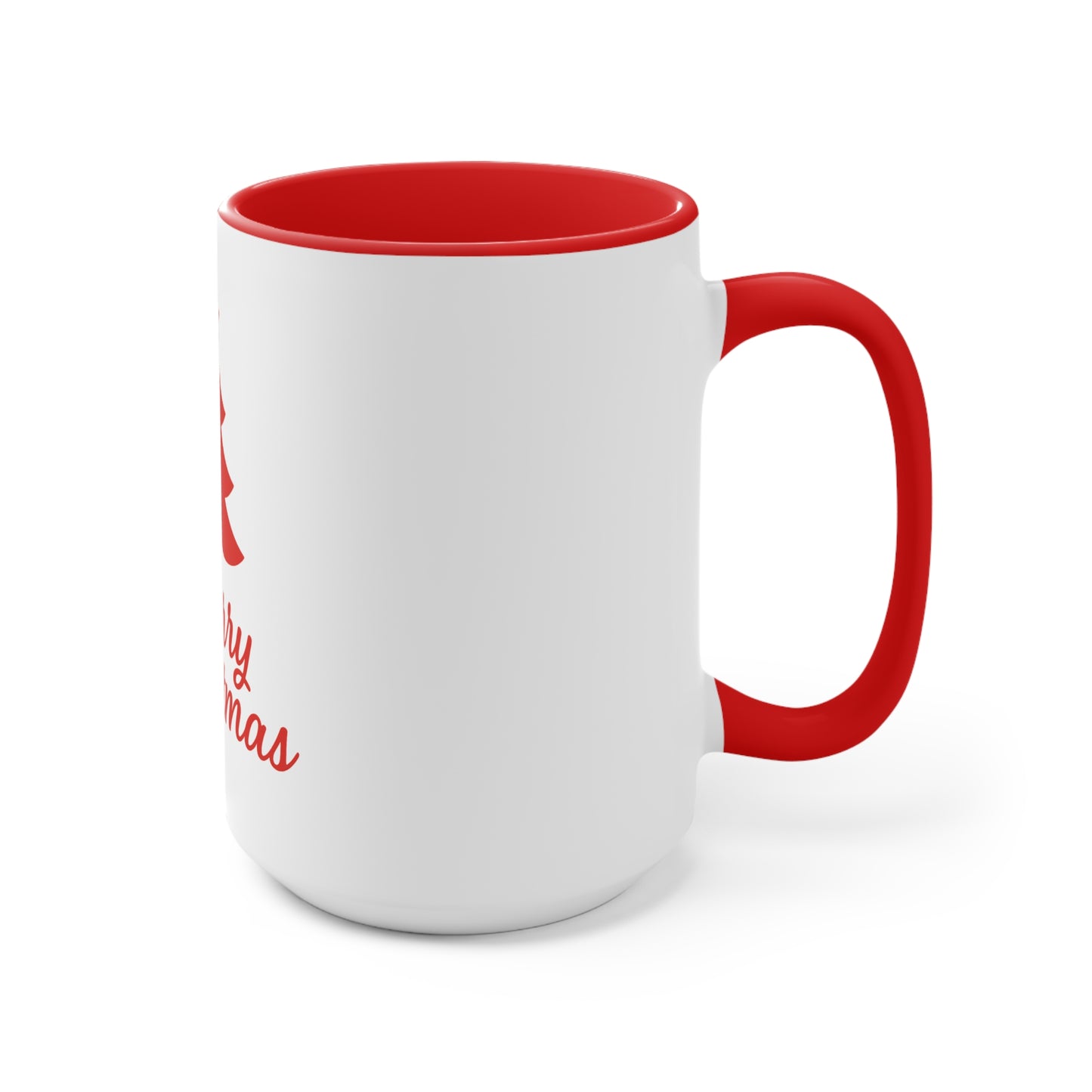 Merry Christmas Accent Mug - Festive Holiday Coffee Cup