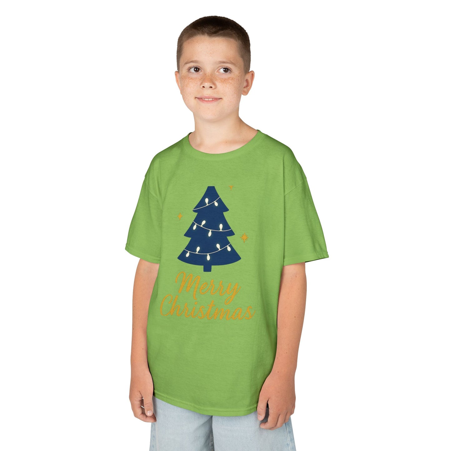 Merry Christmas Kids Heavy Cotton Tee – Christian Holiday Shirt for Children
