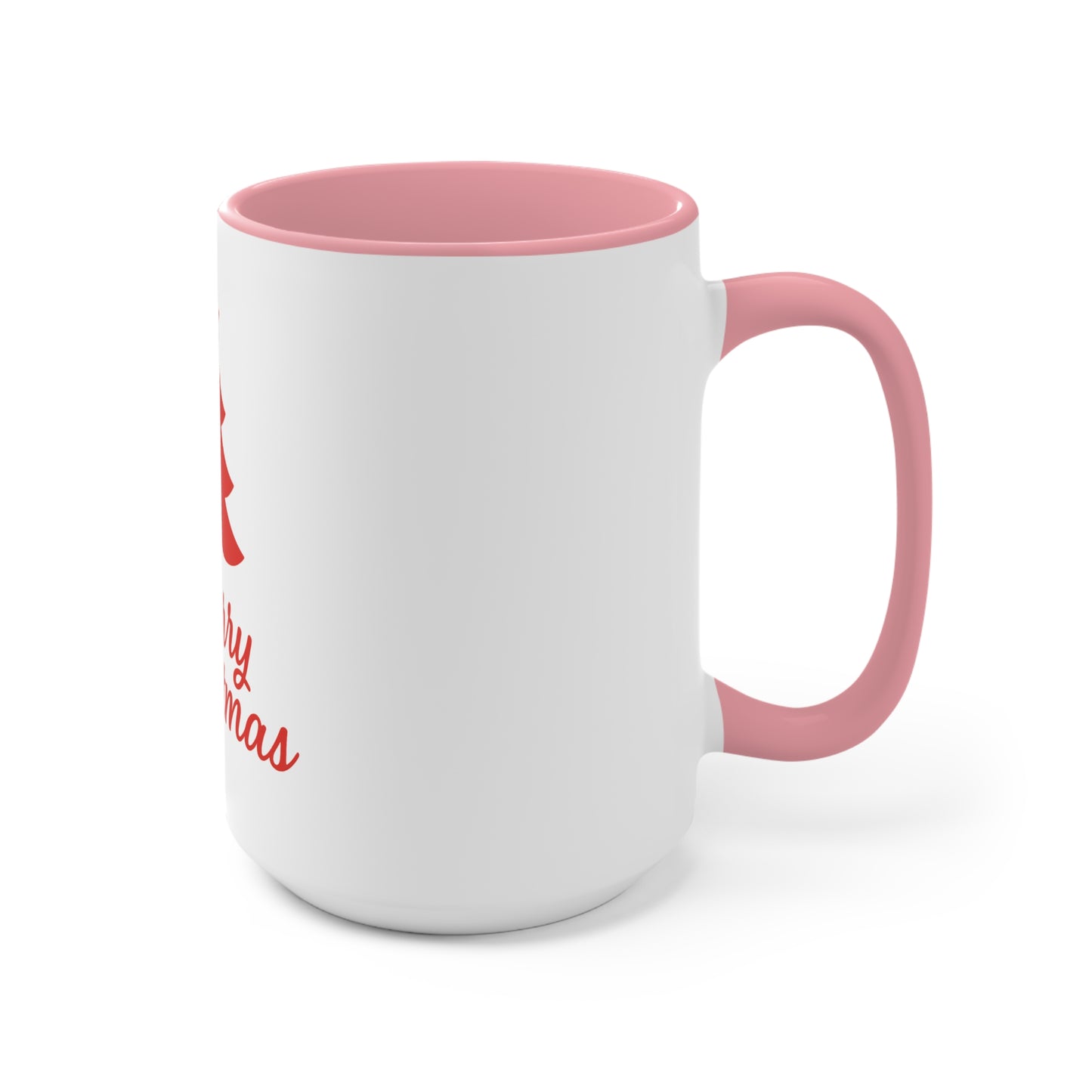 Merry Christmas Accent Mug - Festive Holiday Coffee Cup