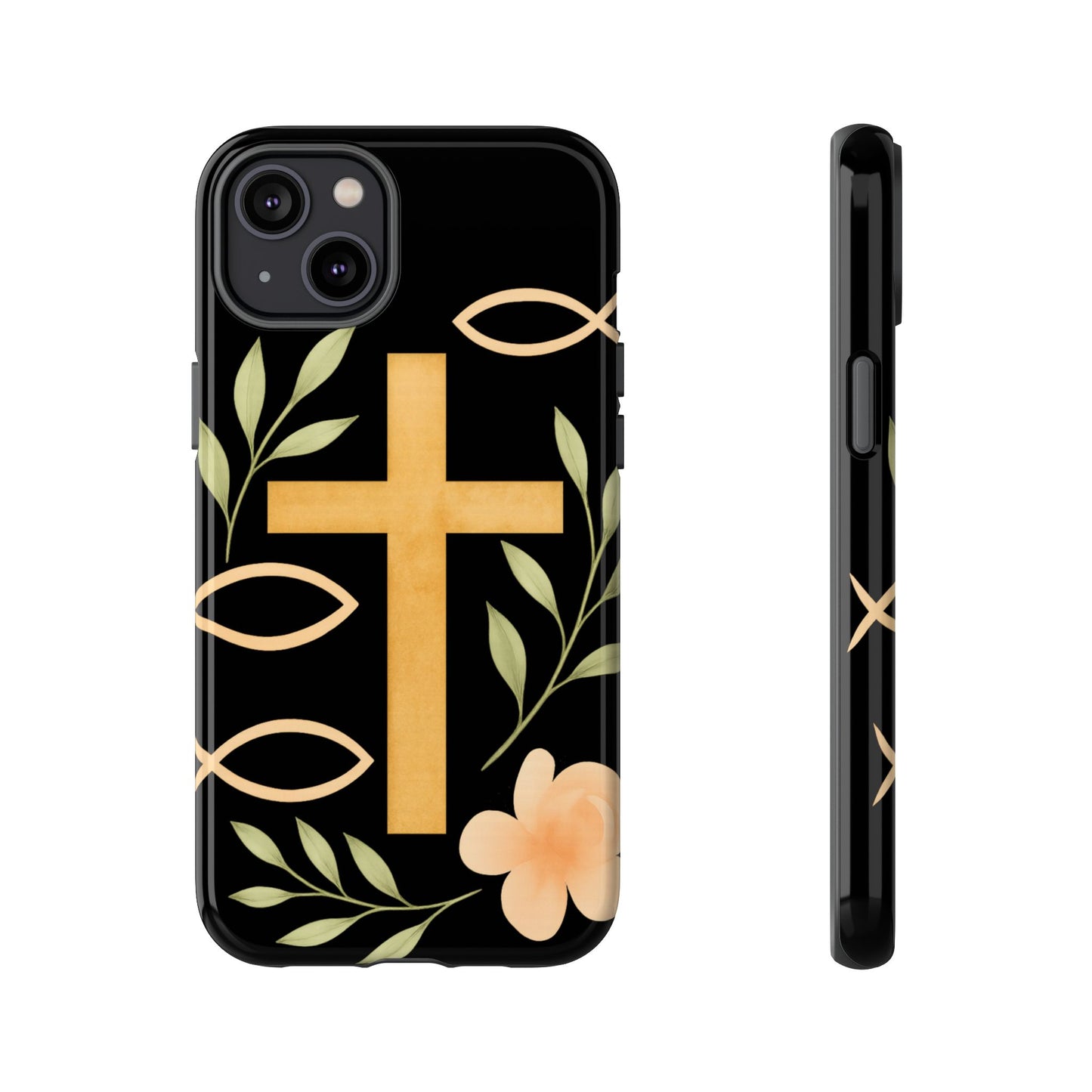 Christian Faith Phone Case with Floral Design