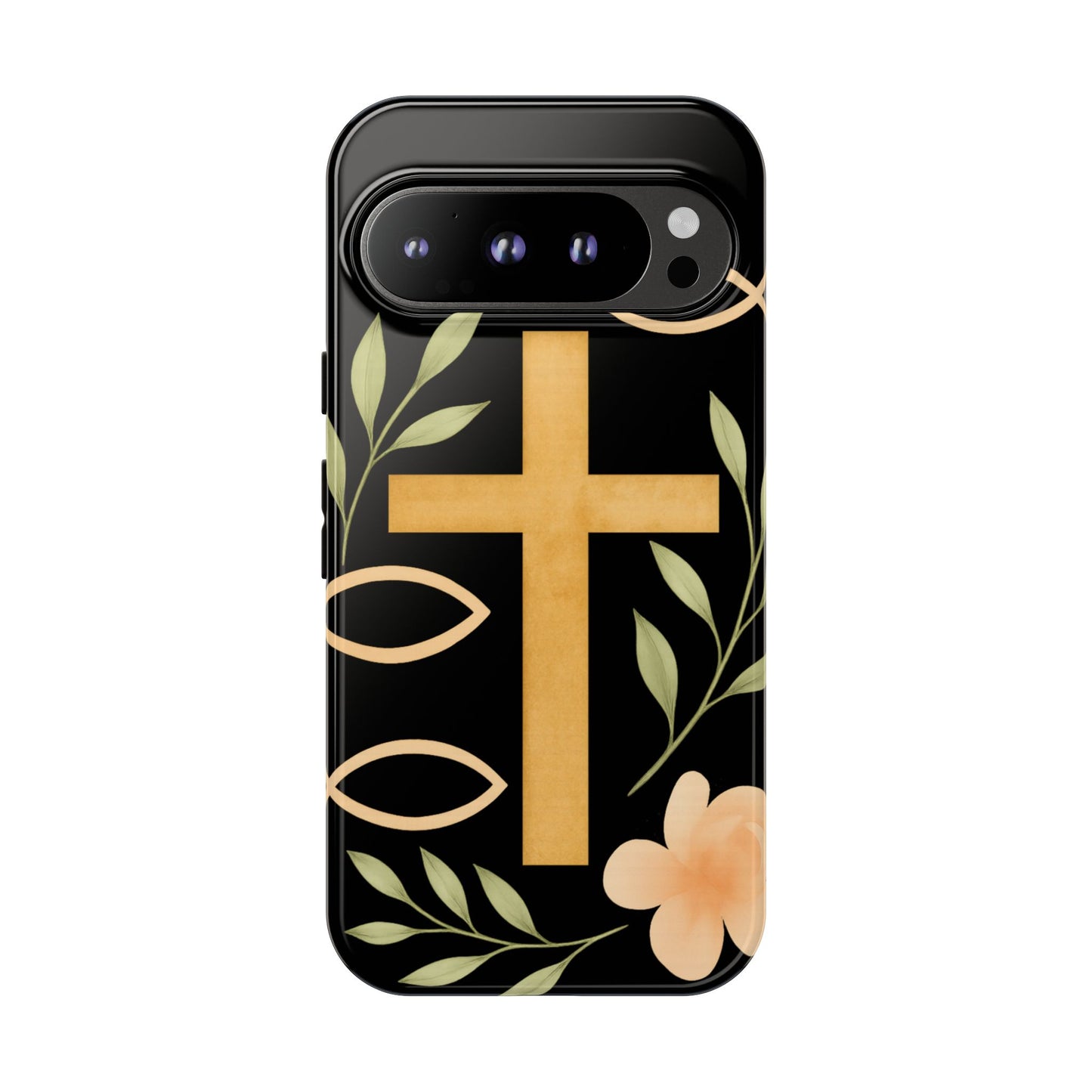 Christian Faith Phone Case with Floral Design