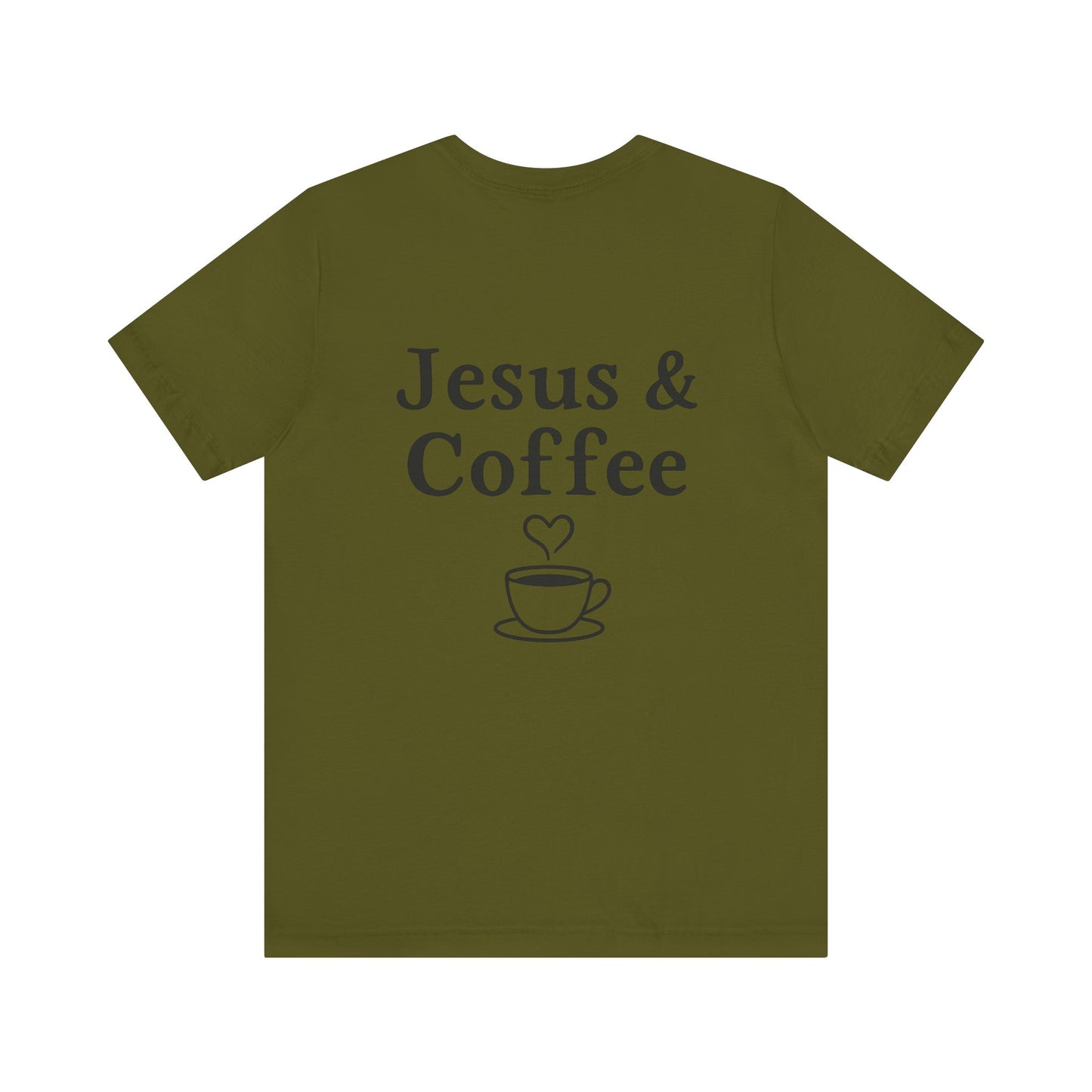 Jesus & Coffee Unisex T-Shirt | Short Sleeve Jersey Tee | Faith