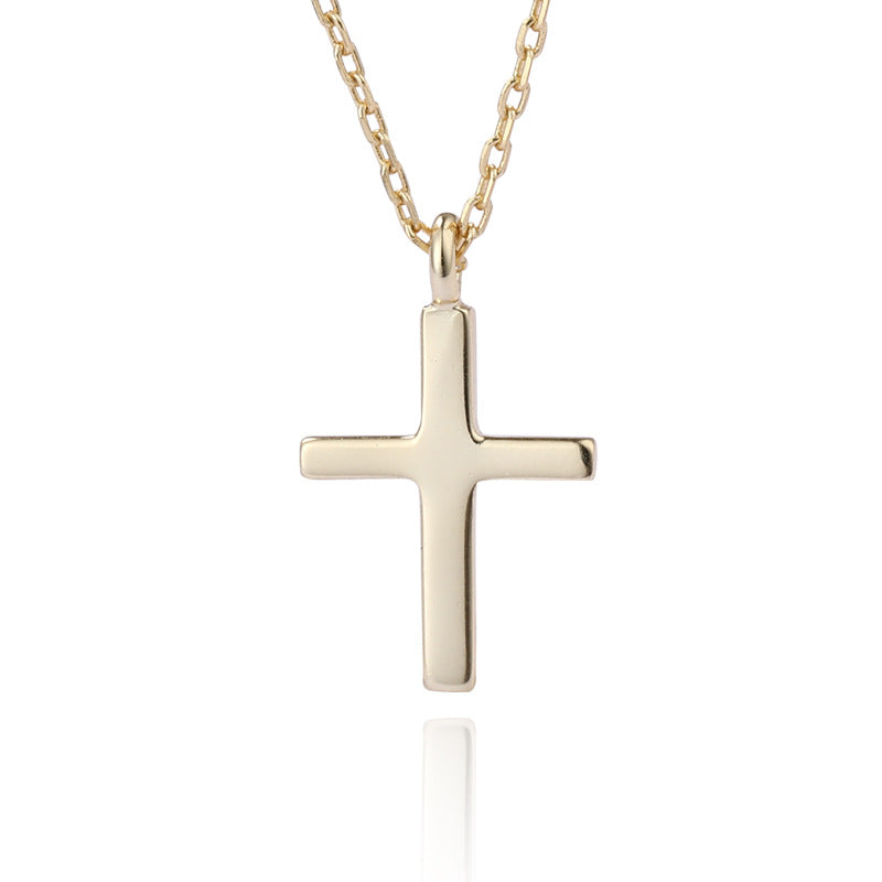 18K Gold Jesus Cross Necklace | 925 Sterling Silver Christian Pendant for Women – Faith Jewelry Gift