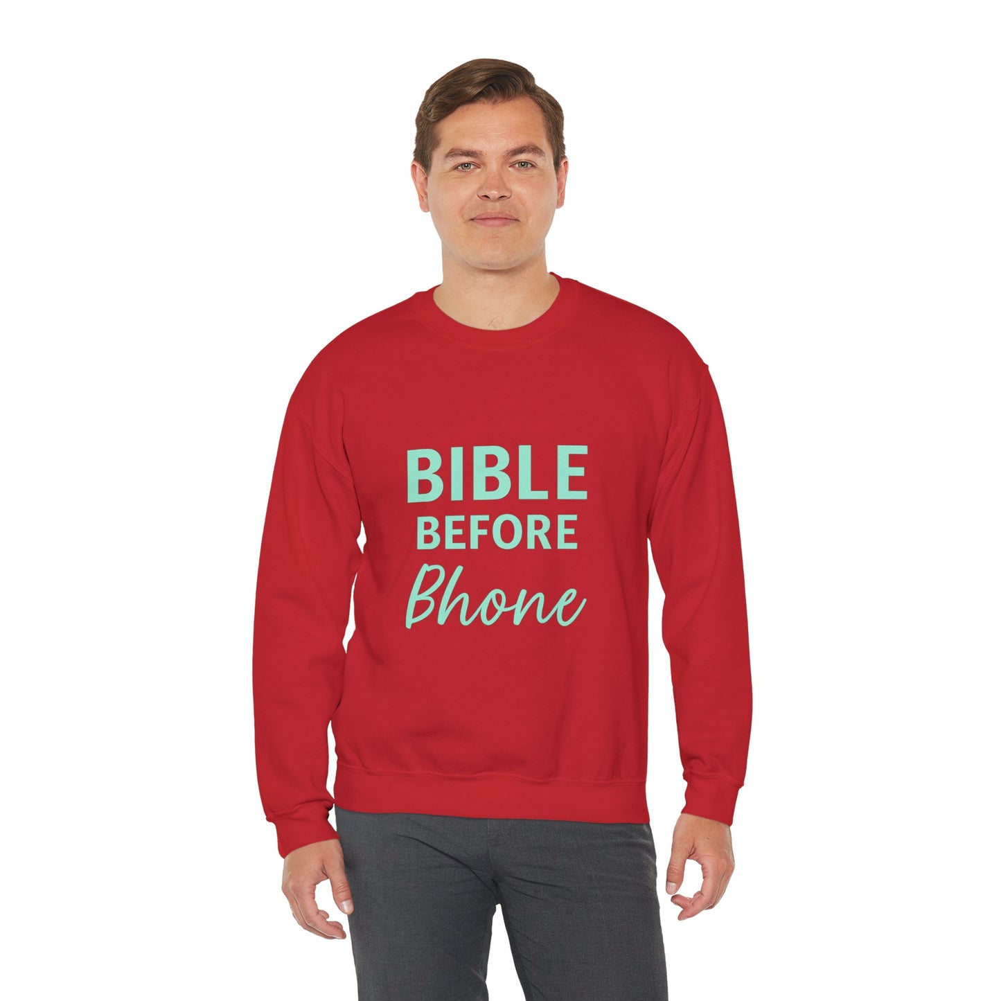 “Bible Before Phone Unisex Christian Sweatshirt”