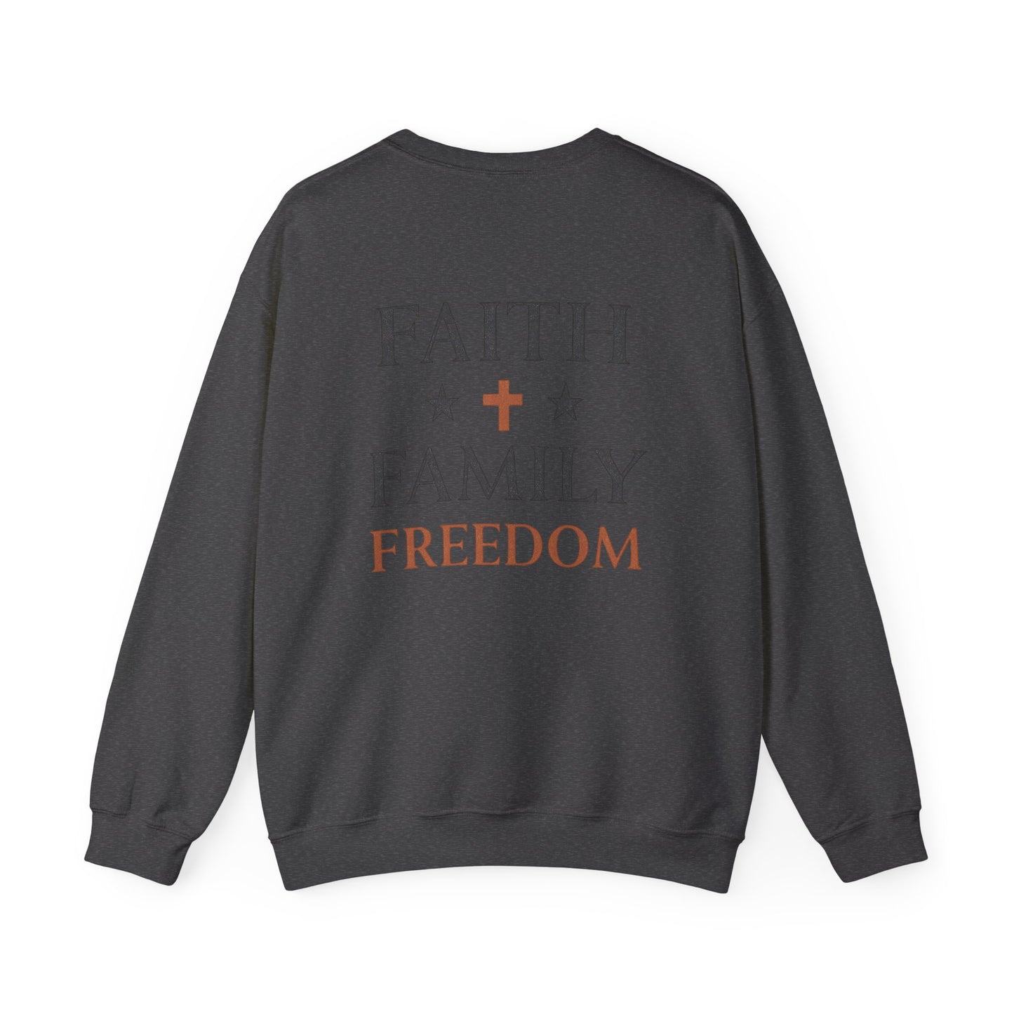 Faith Family Freedom Sweatshirt, Cozy Unisex Crewneck, Ideal Gift for Holidays, Casual Everyday Wear, Religious Apparel