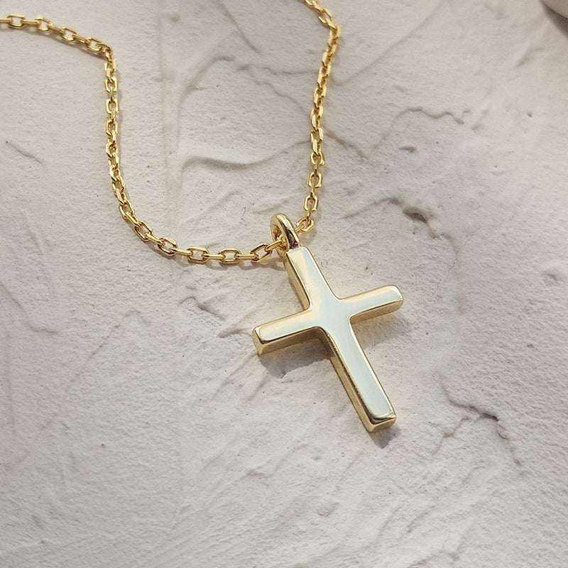 18K Gold Jesus Cross Necklace | 925 Sterling Silver Christian Pendant for Women – Faith Jewelry Gift