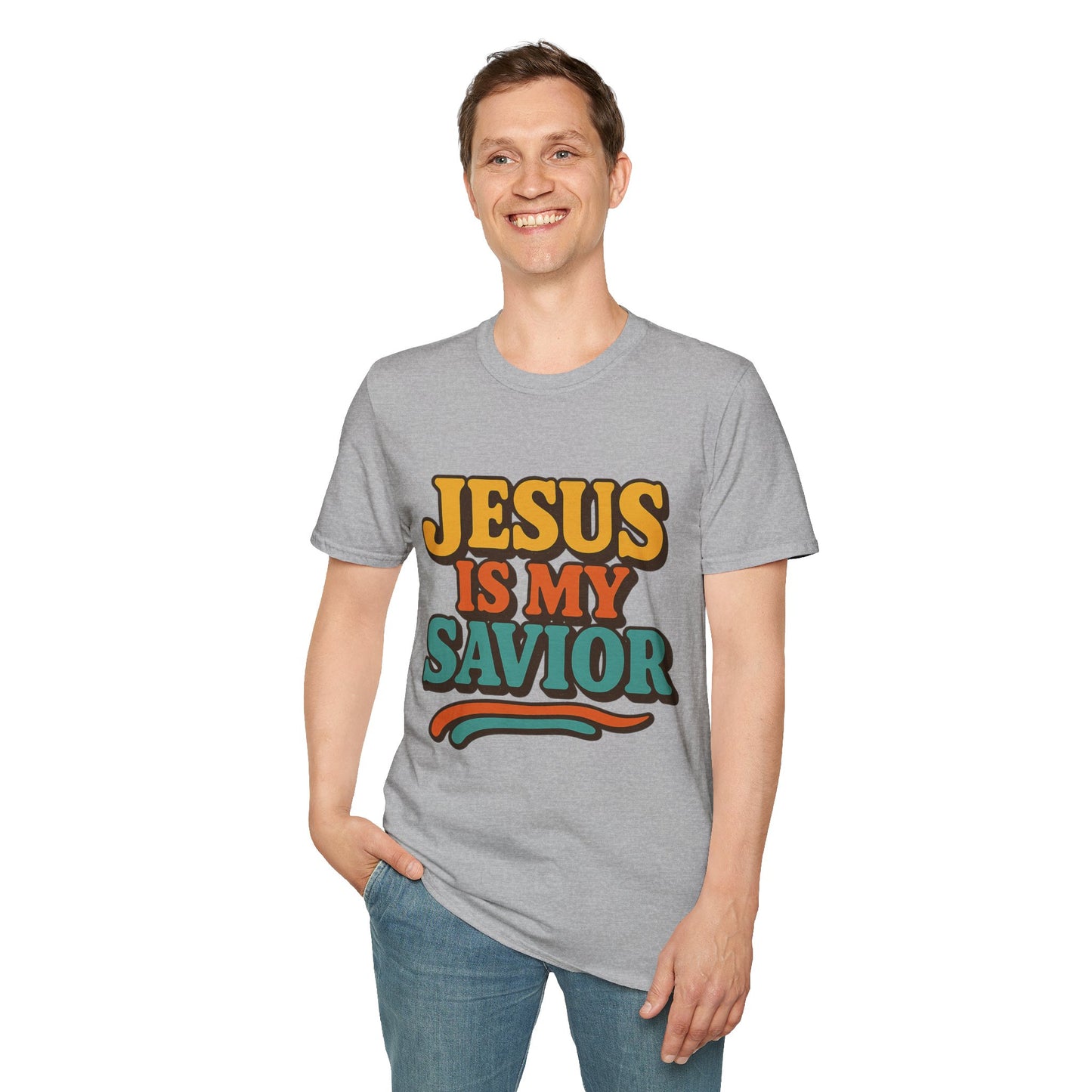 Jesus Is My Saviour Softstyle Christian Tee | Faith T-Shirt for Men & Women.