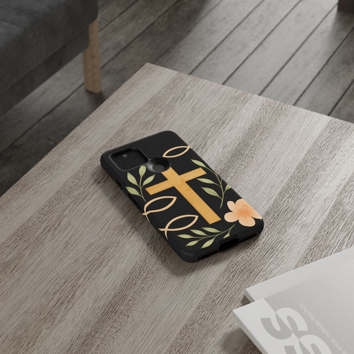 Christian Faith Phone Case with Floral Design