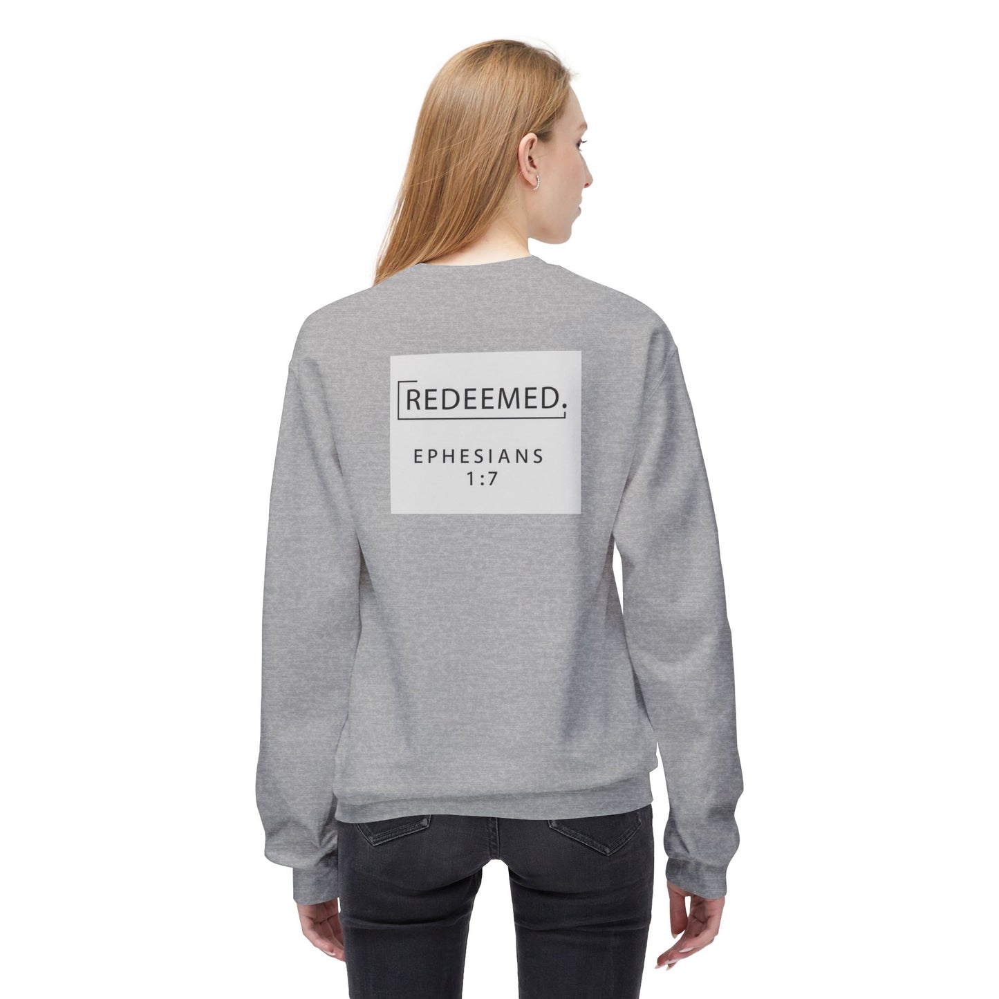 “Redemed” Crewneck Sweatshirt – Unisex Christian Apparel