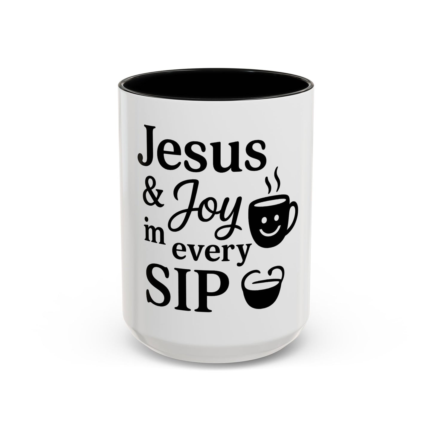 Jesus & Joy in Every Sip Christian Mug – Inspirational Faith Drinkware