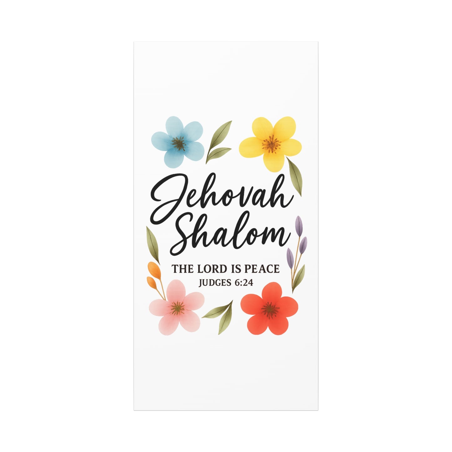 Jehovah Shalom Wall Art – The Lord Is Peace | Judges 6:24 Christian Decor -Matte Canvas, Stretched, 1.25"