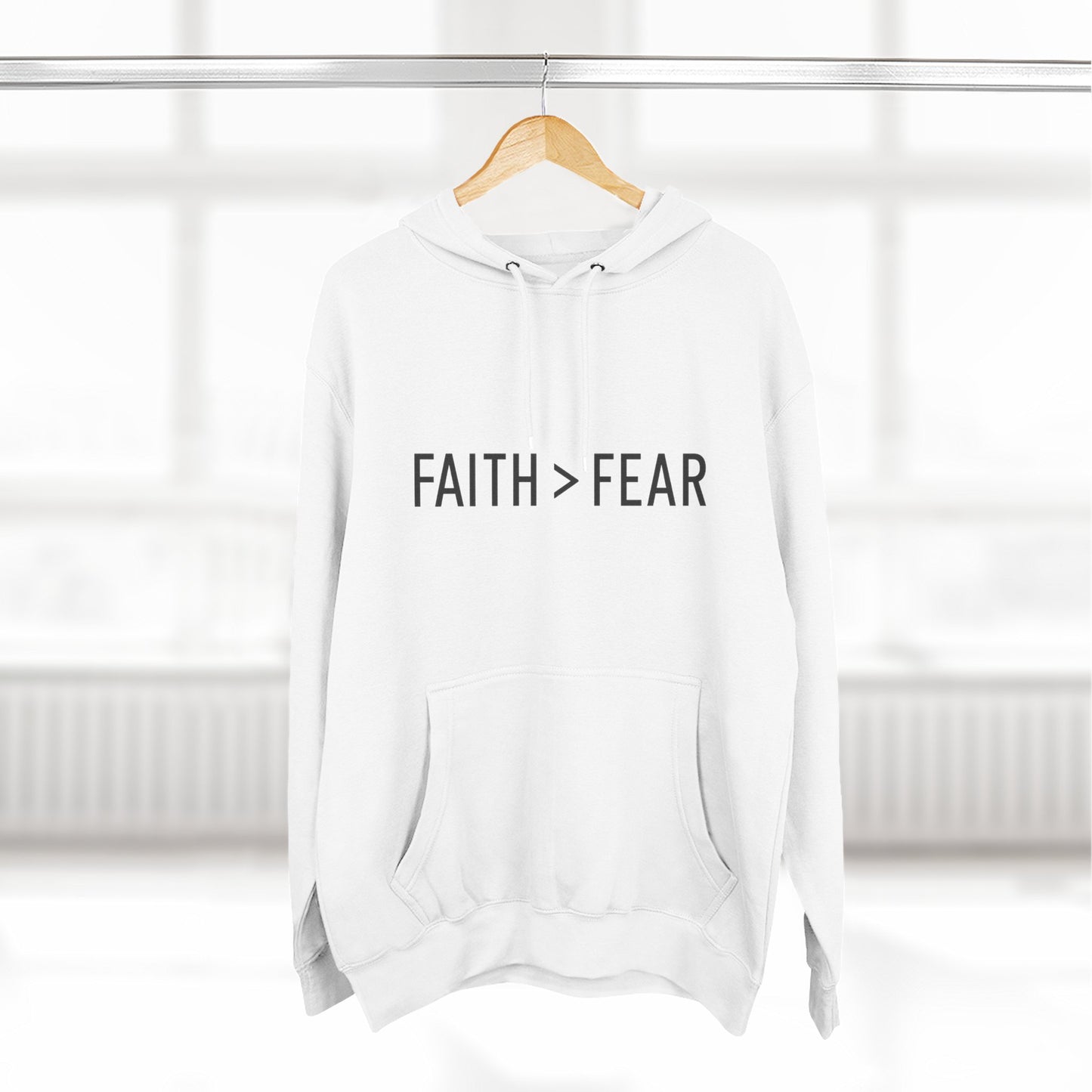 Faith Over Fear Unisex Hoodie – Christian Affirmation Apparel | Cozy & Bold Statement Piece