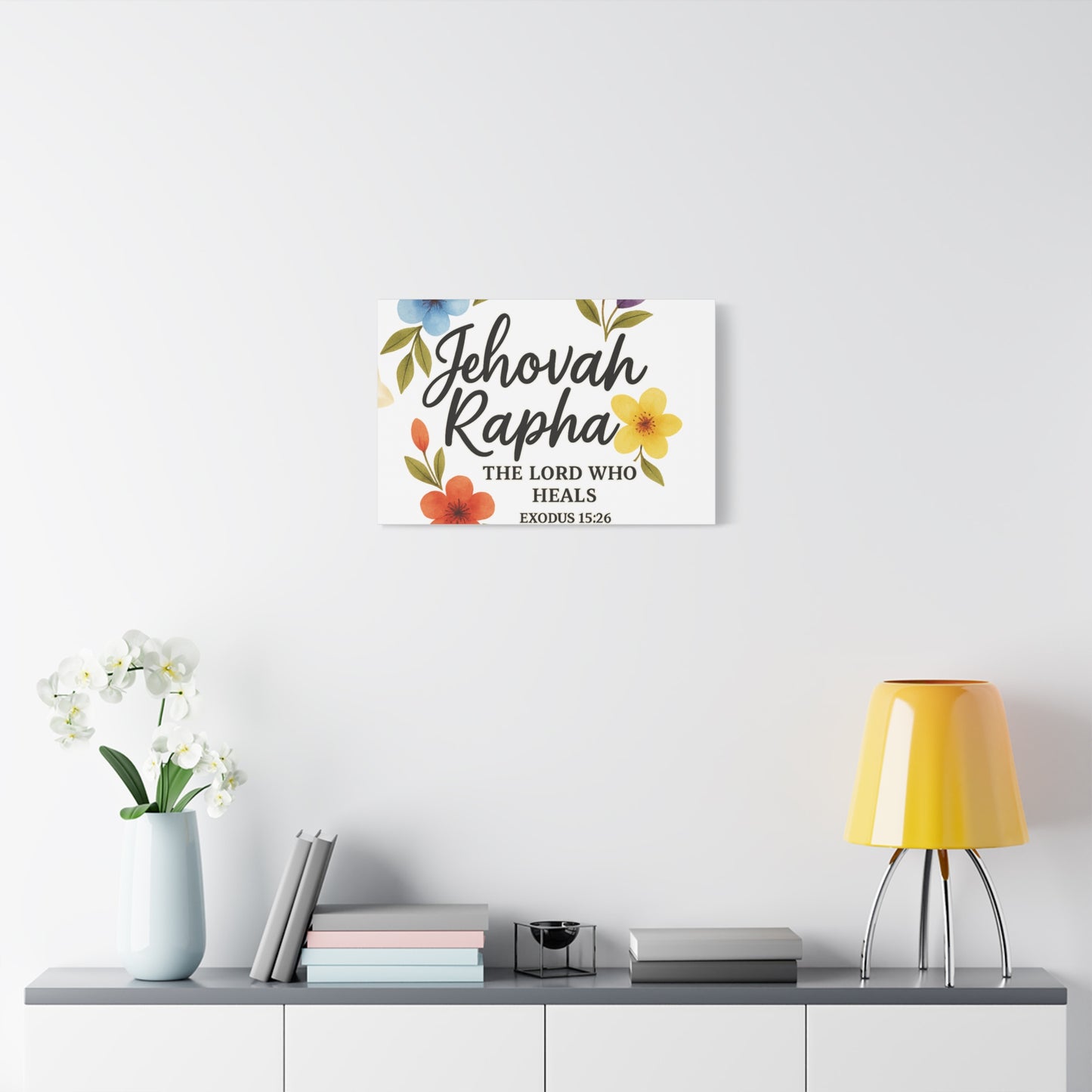Jehovah Rapha Wall Art – The Lord Who Heals | Exodus 15:26 Christian Decor