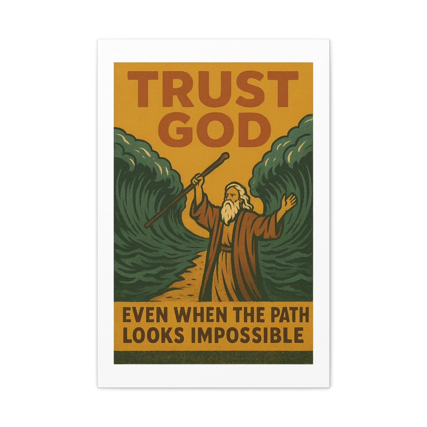 Moses and the Red Sea Wall Art | Faith-Inspired Christian Home Decor.