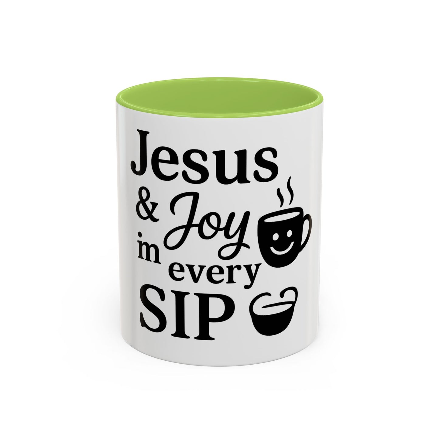 Jesus & Joy in Every Sip Christian Mug – Inspirational Faith Drinkware
