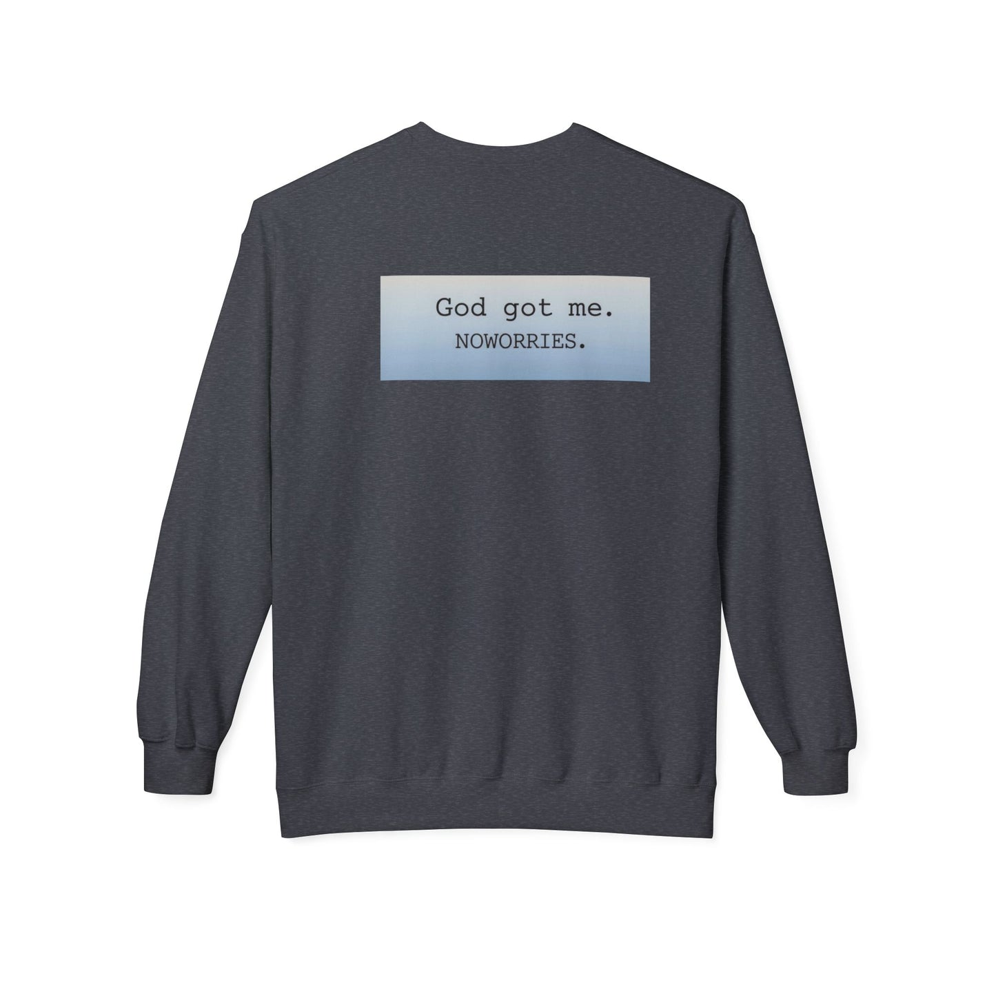 Cozy Inspirational Crewneck Sweatshirt with 'God Got Me. No Worries.' Slogan, Gift for Faith Lovers, Relaxed Casual Wear, Spiritual [...]