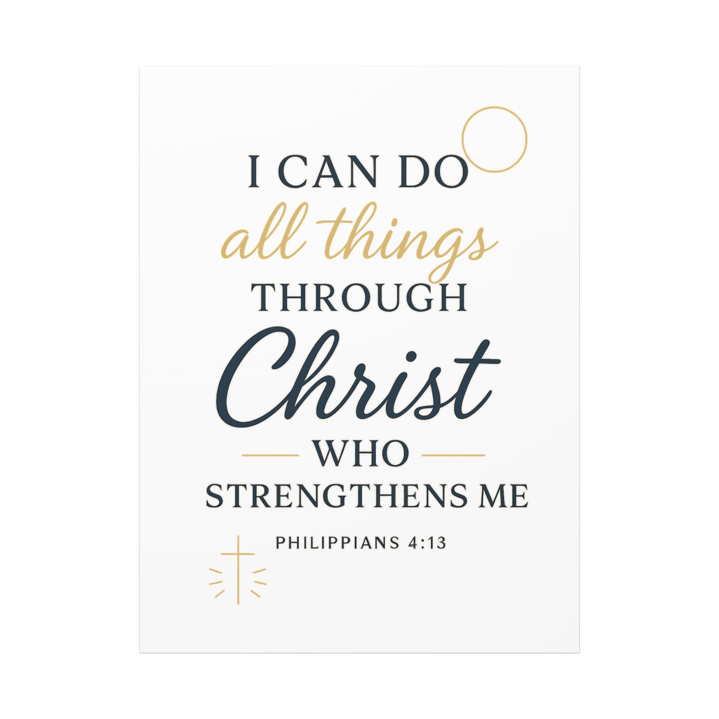 Philippians 4:13 Wall Art | Christian Scripture Home Decor