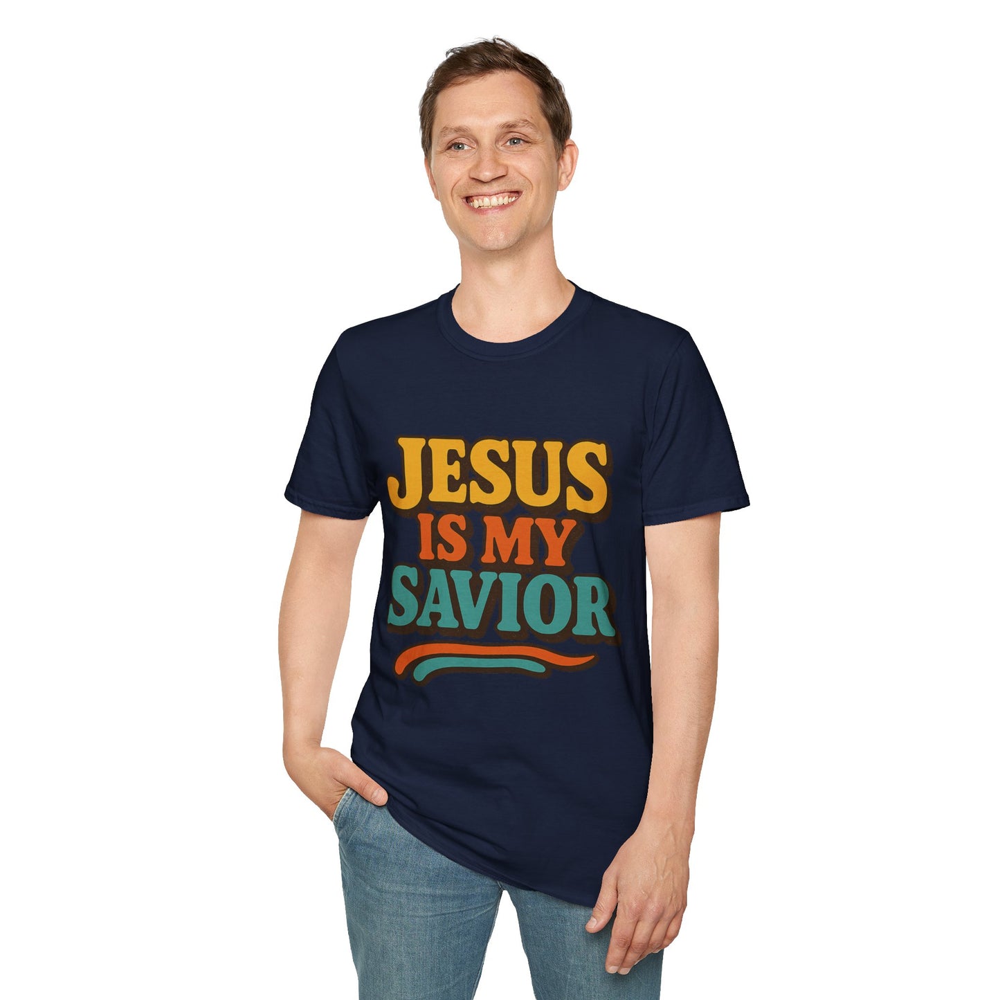 Jesus Is My Saviour Softstyle Christian Tee | Faith T-Shirt for Men & Women.