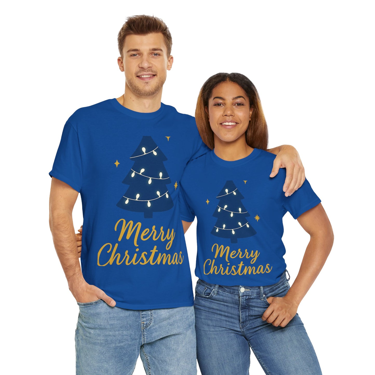 Merry Christmas Unisex Heavy Cotton Tee – Faith-Inspired Holiday Shirt