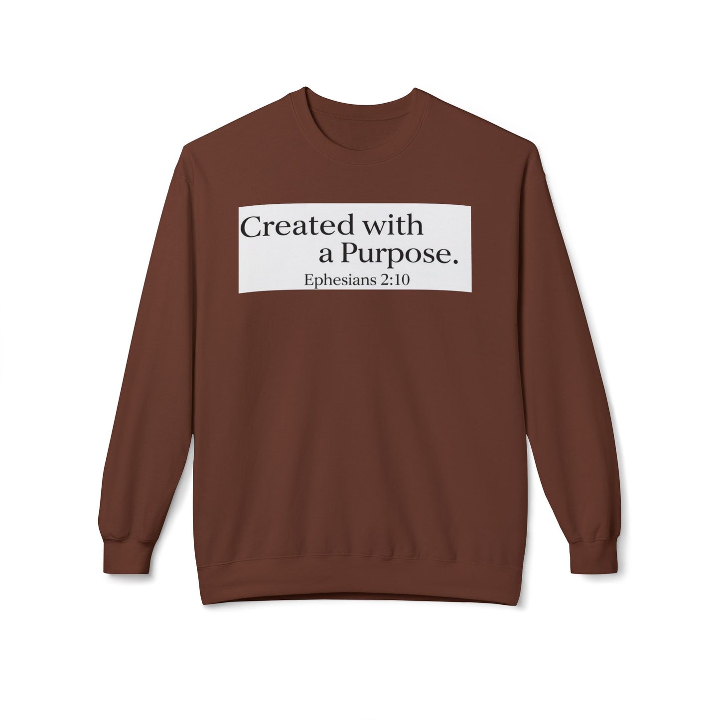 Unisex Inspirational Sweatshirt - Created with a Purpose, Ephesians 2:10, Cozy Gift for Faith Lovers, Casual Wear, Christian Apparel, [...]